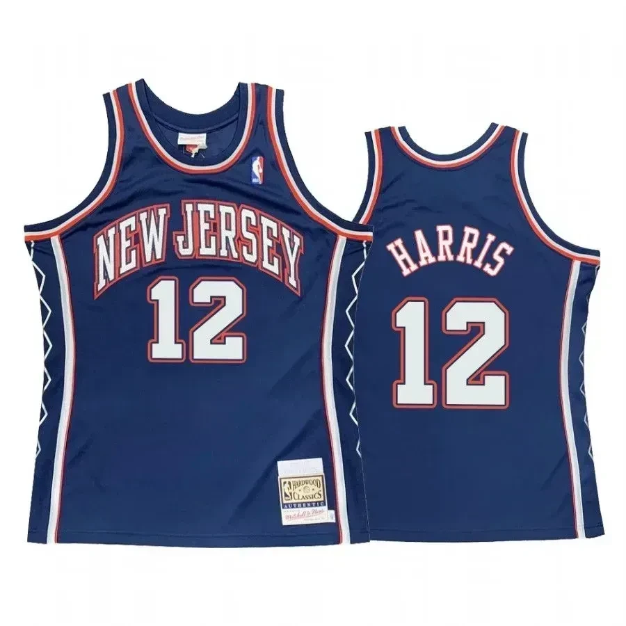 Men's Joe Harris 12 Brooklyn Nets Blue Hardwood Classics Jersey