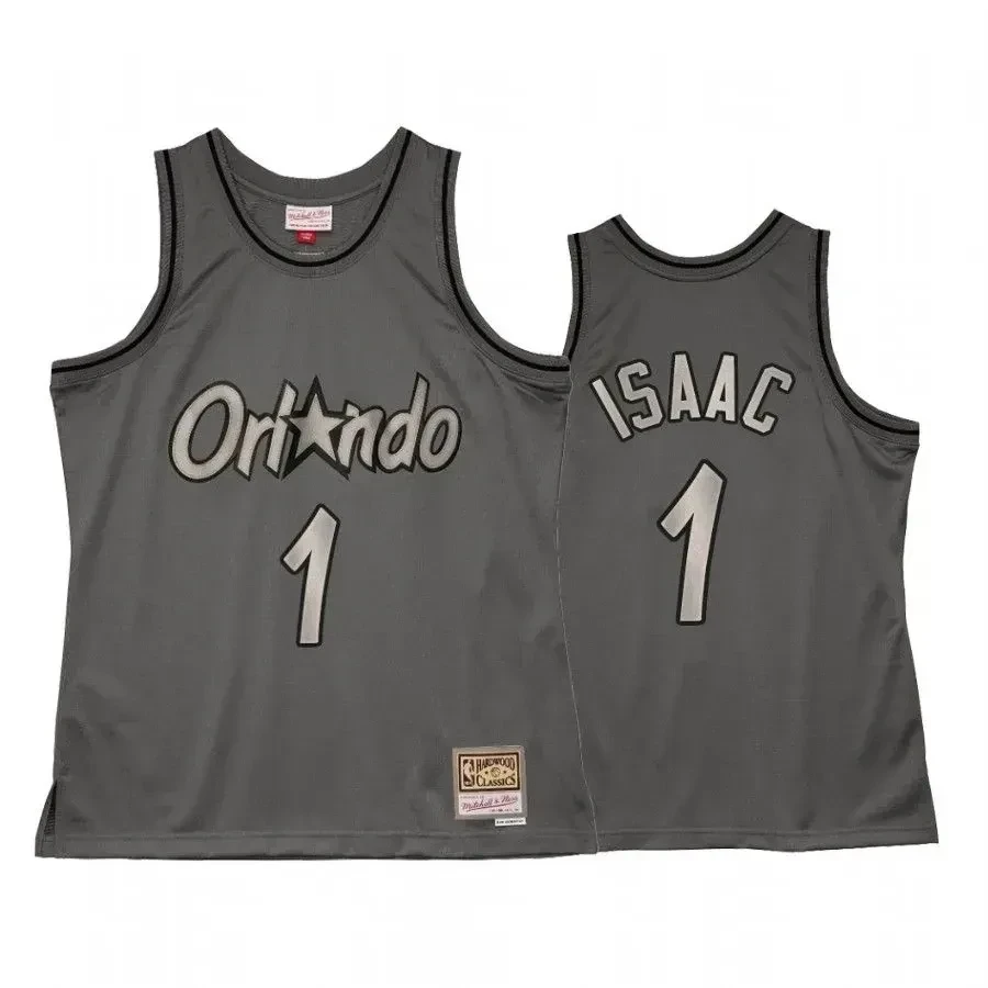 Men's Jonathan Isaac 1 Orlando Magic Metal Works Jersey Charcoal