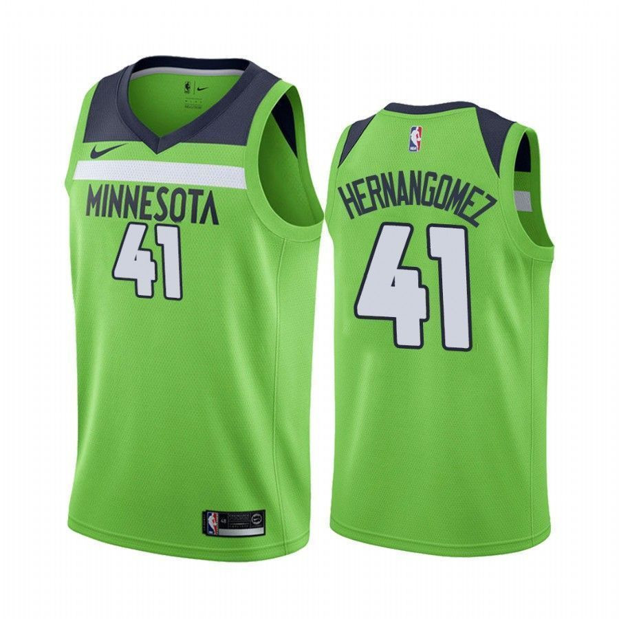Men's Juancho Hernangomez Minnesota Timberwolves Green Statet Jersey