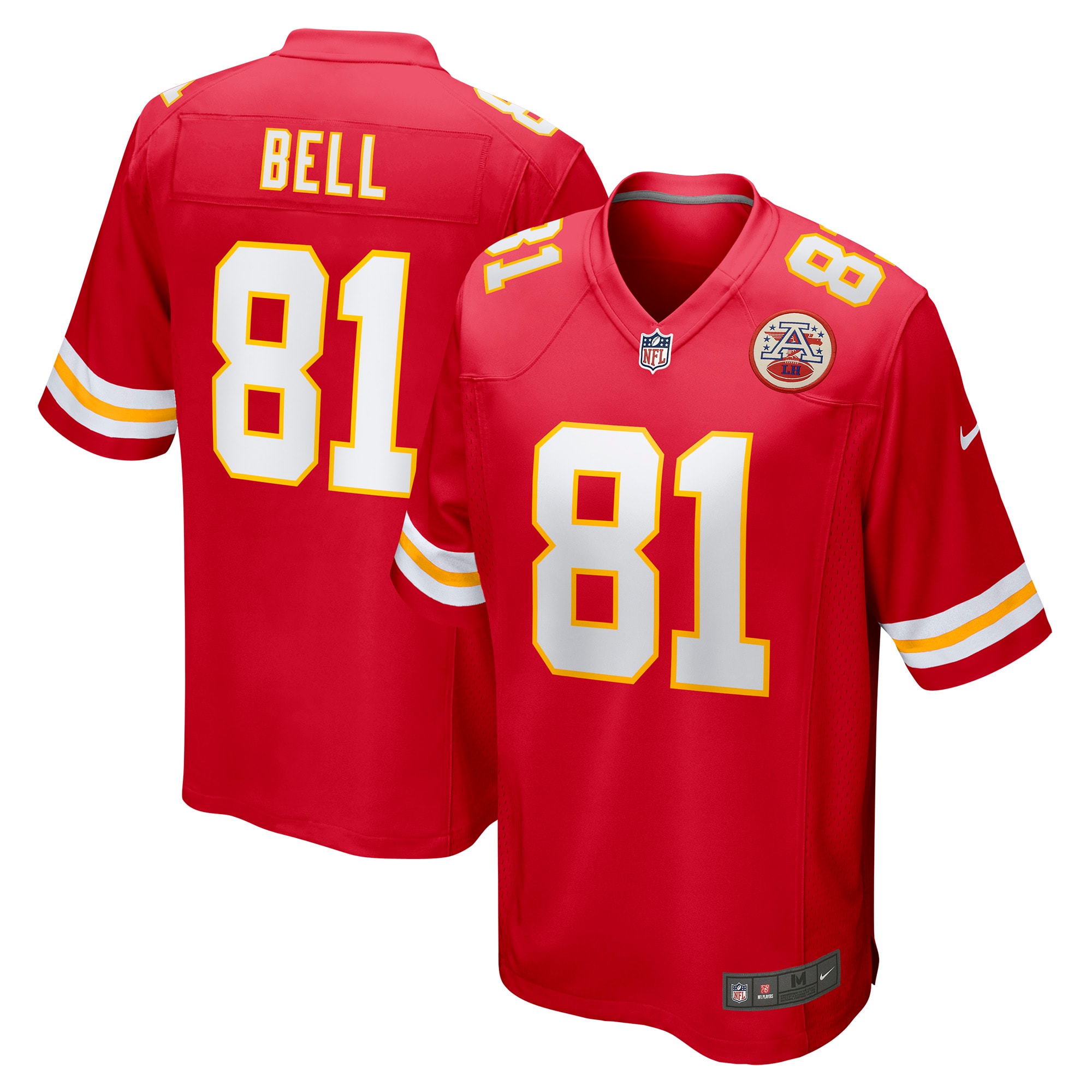 Men's Kansas City Chiefs Blake Bell Red Game Player Jersey Js5630