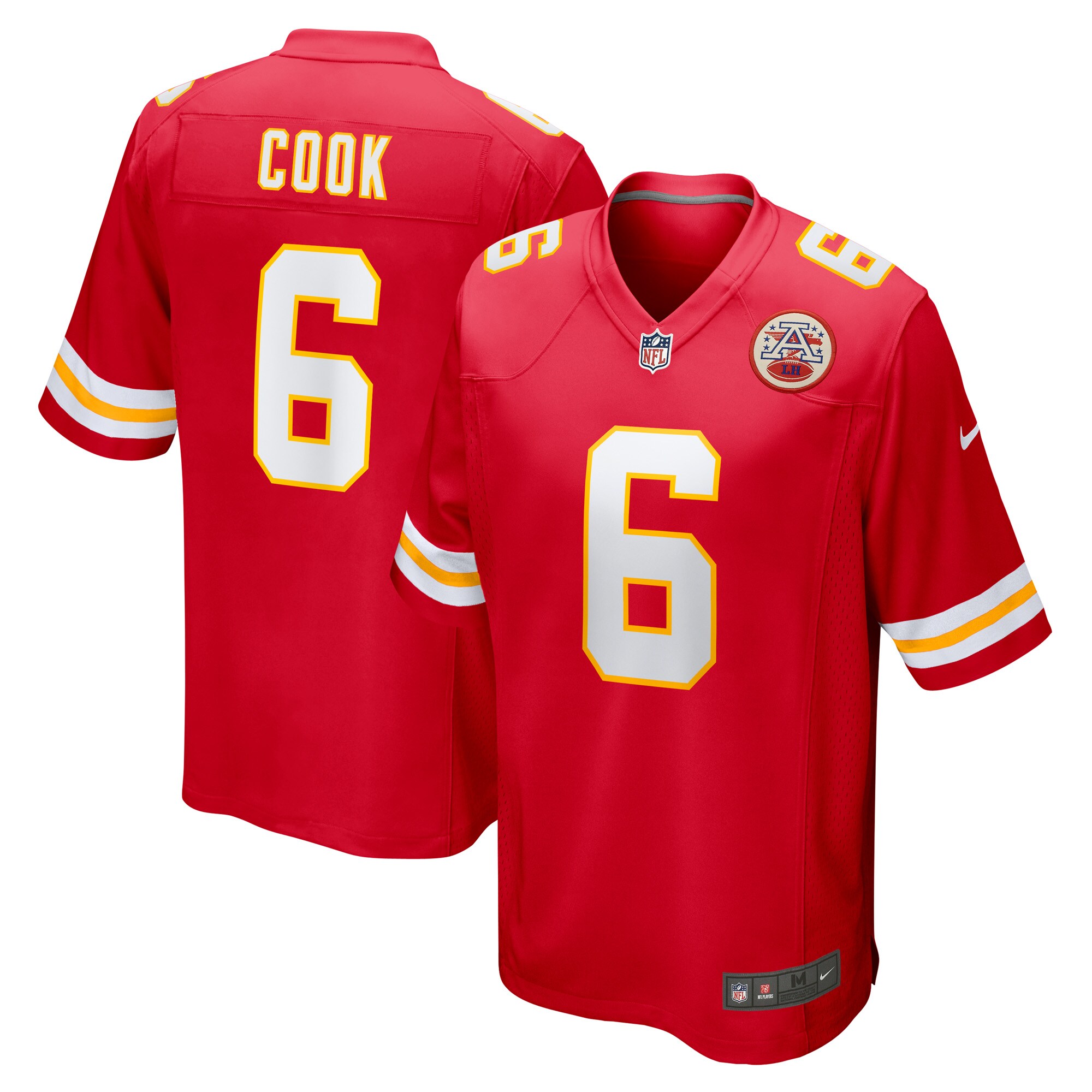 Men's Kansas City Chiefs Bryan Cook Red Game Player Jersey Js9895