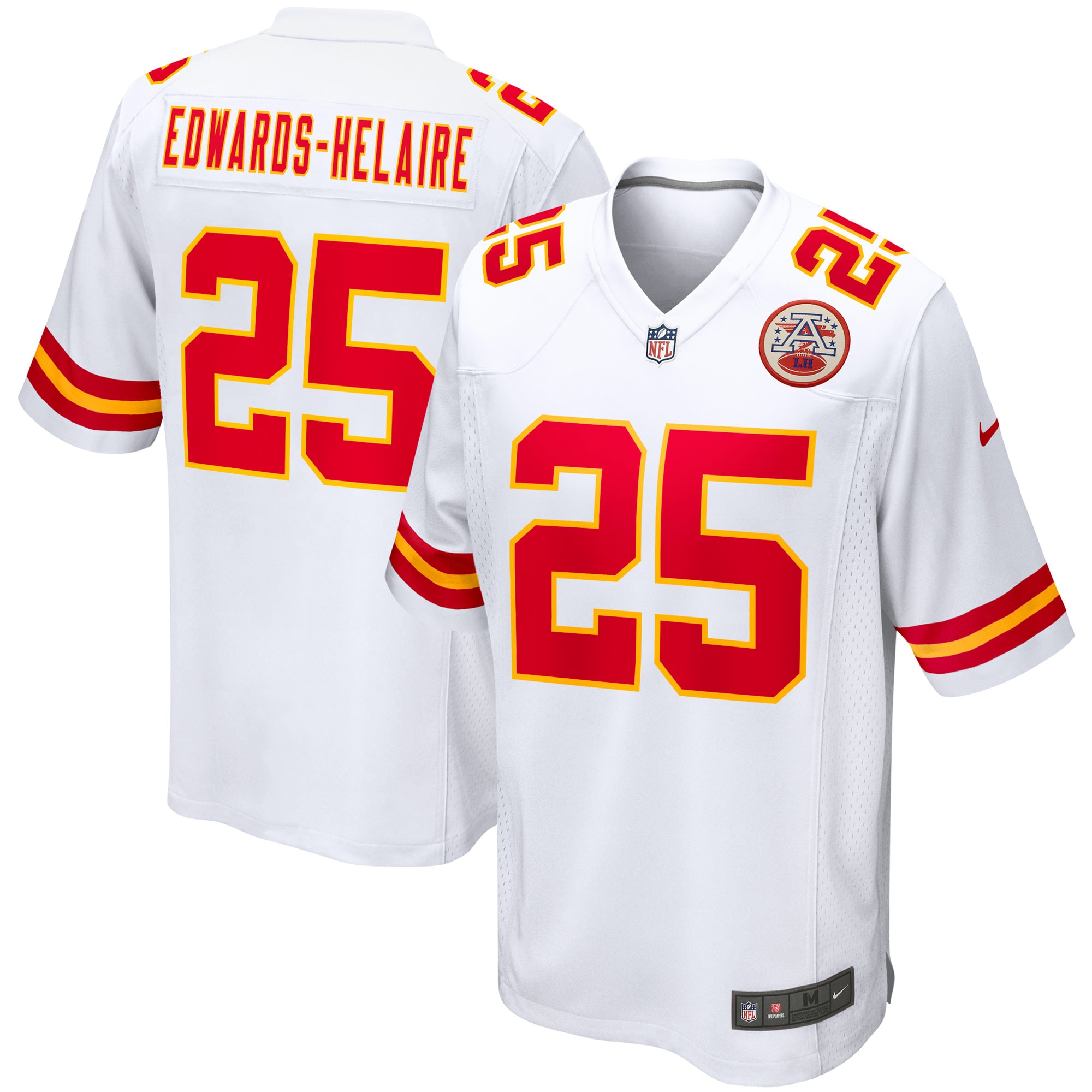 Men's Kansas City Chiefs Clyde Edwards-helaire White Game Jersey Js1737