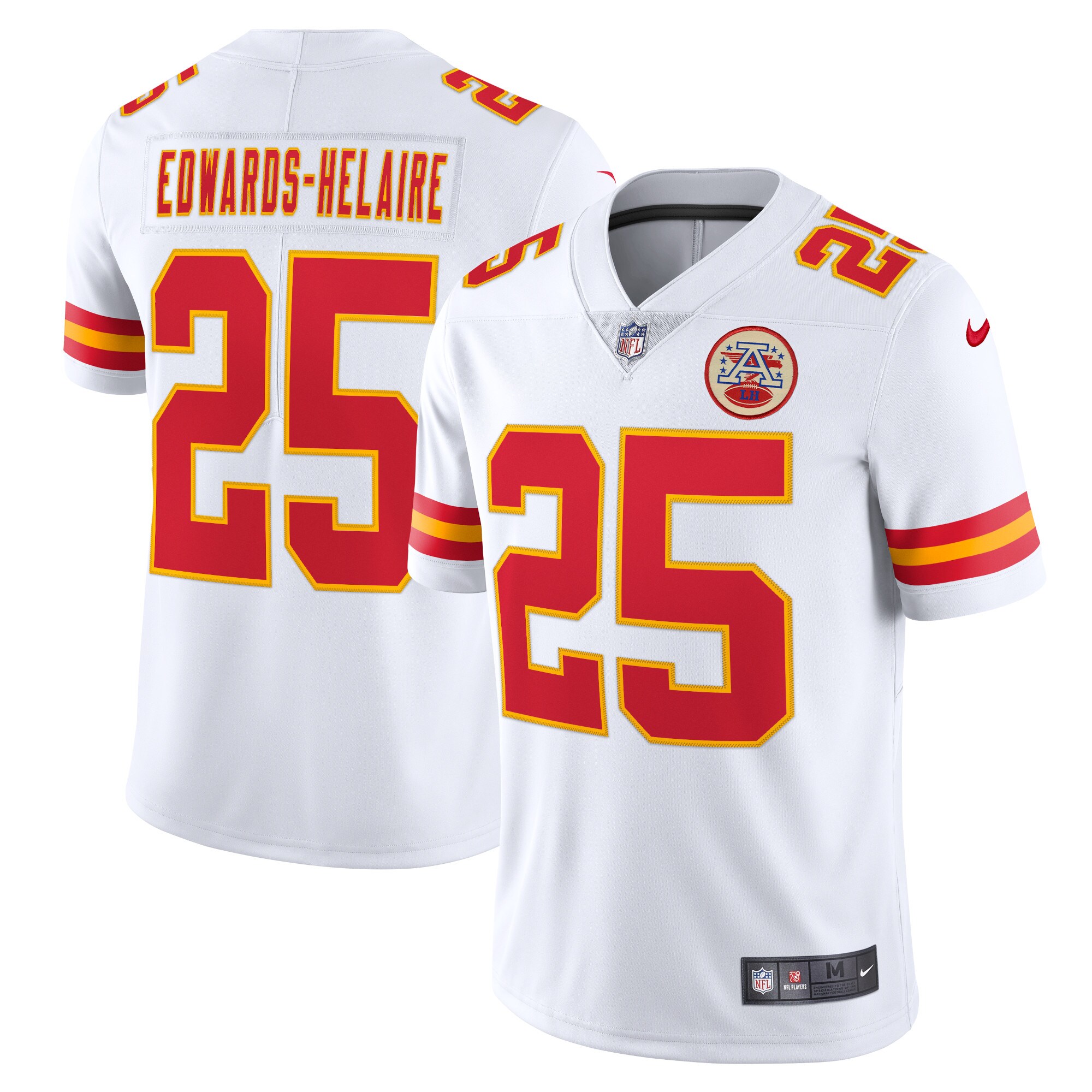 Men's Kansas City Chiefs Clyde Edwards-helaire White Vapor Limited Jersey Js7977