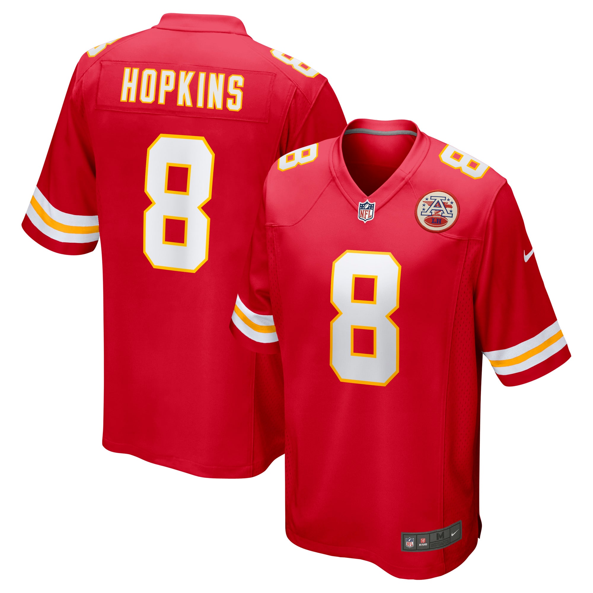 Men's Kansas City Chiefs Deandre Hopkins Red Player Game Jersey Js9456