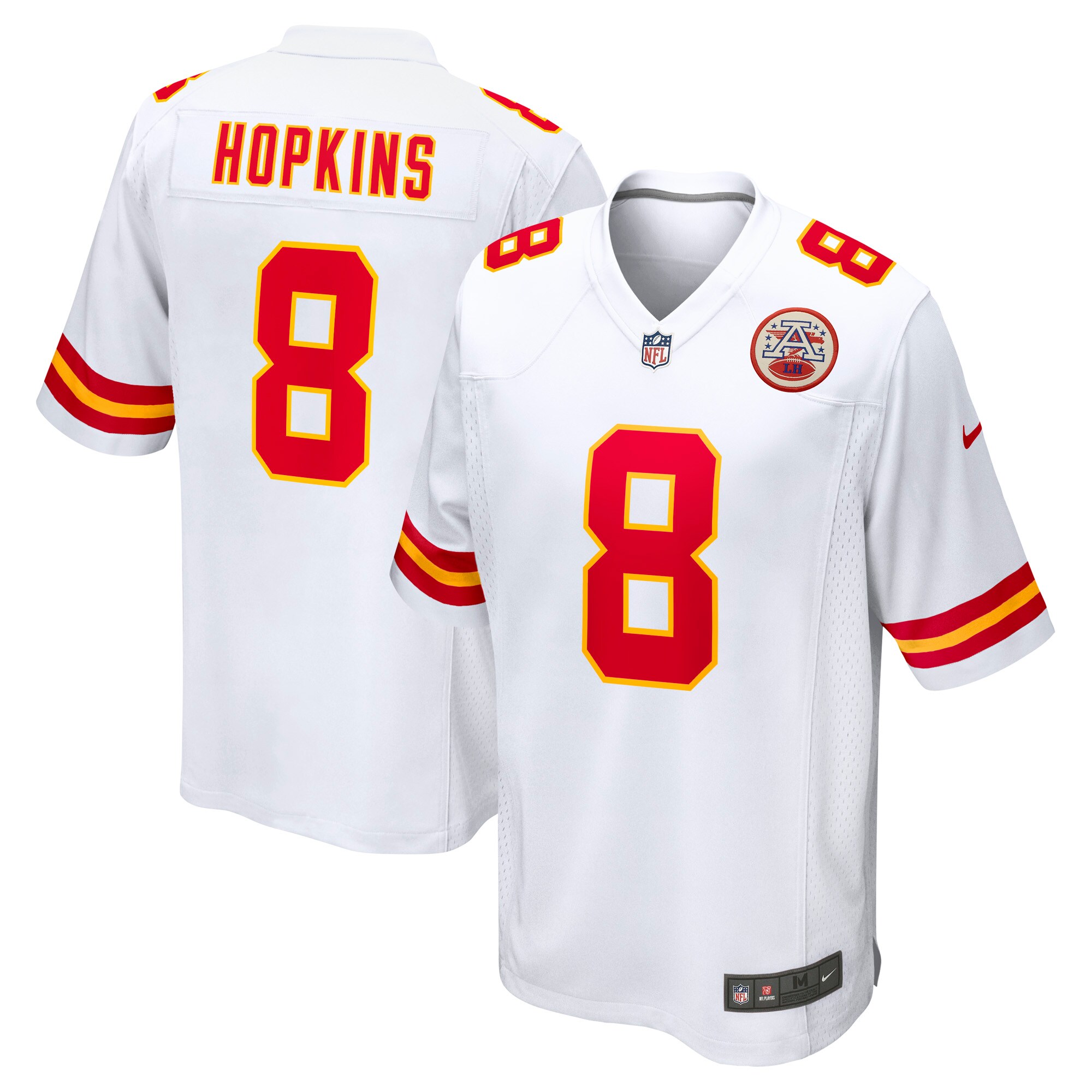 Men's Kansas City Chiefs Deandre Hopkins White Player Game Jersey Js8331