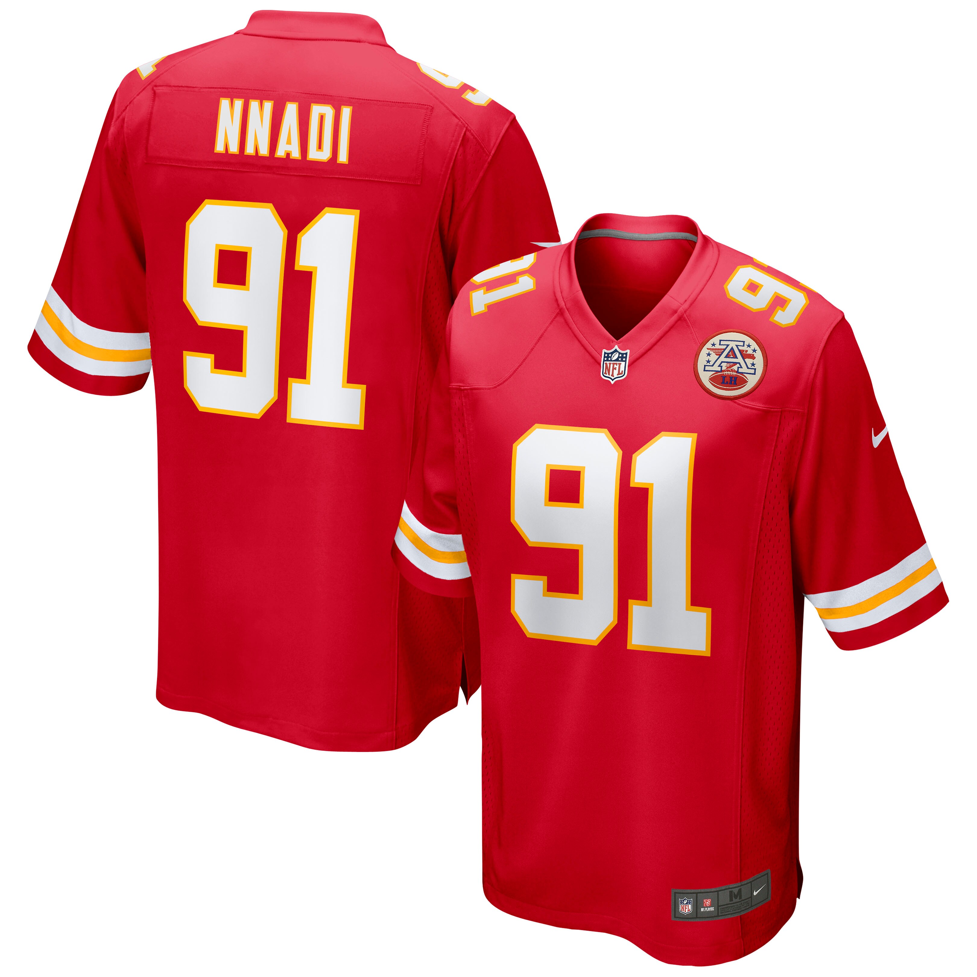Men's Kansas City Chiefs Derrick Nnadi Red Game Jersey Js8670