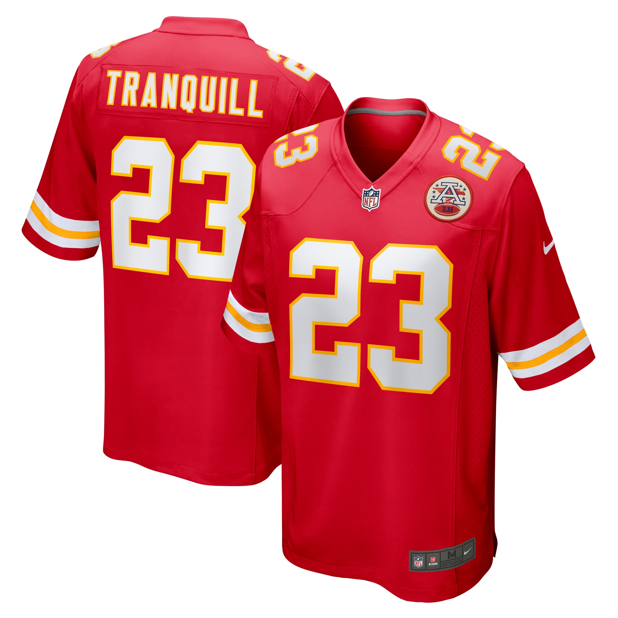Men's Kansas City Chiefs Drue Tranquill Red Game Player Jersey Js3319