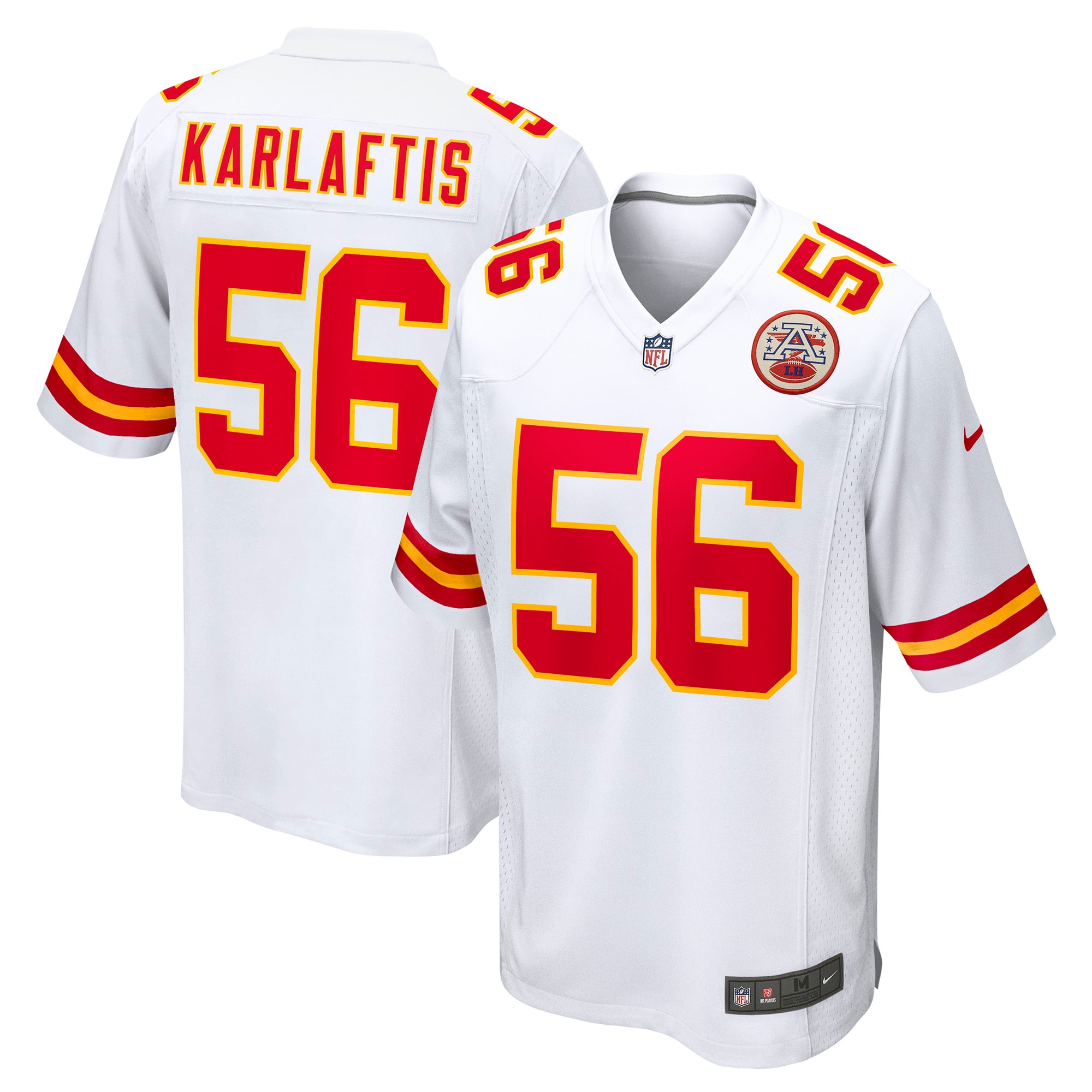 Men's Kansas City Chiefs George Karlaftis White Away Game Player Jersey Js2299