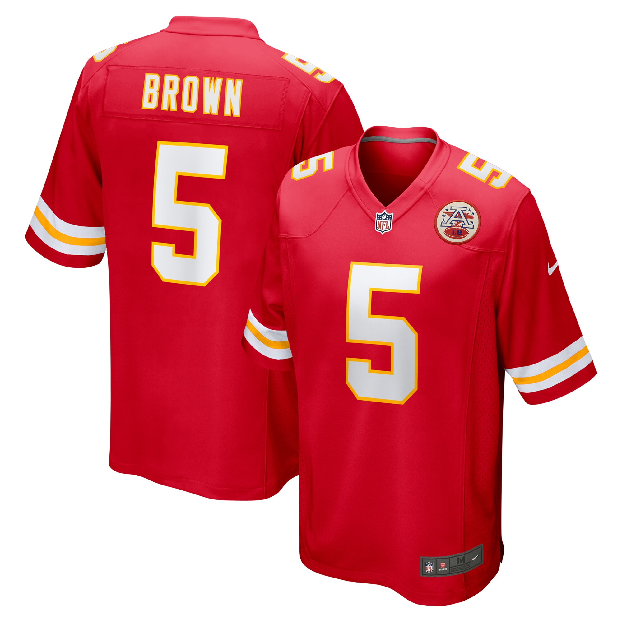 Men's Kansas City Chiefs Marquise Brown Red Game Jersey Js9415