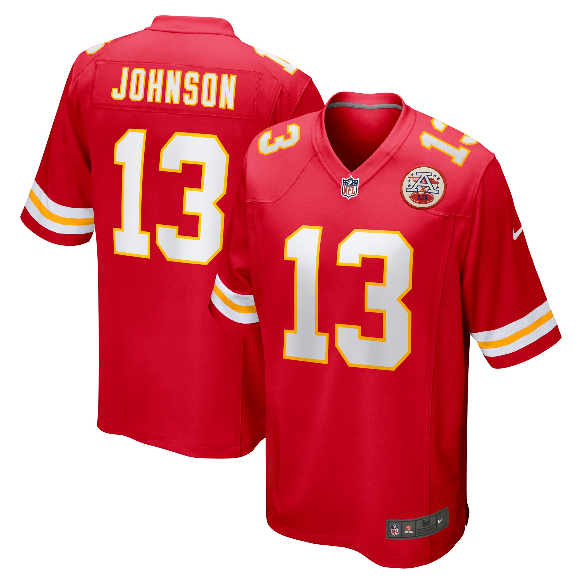 Men's Kansas City Chiefs Nazeeh Johnson Red Game Player Jersey Js9884