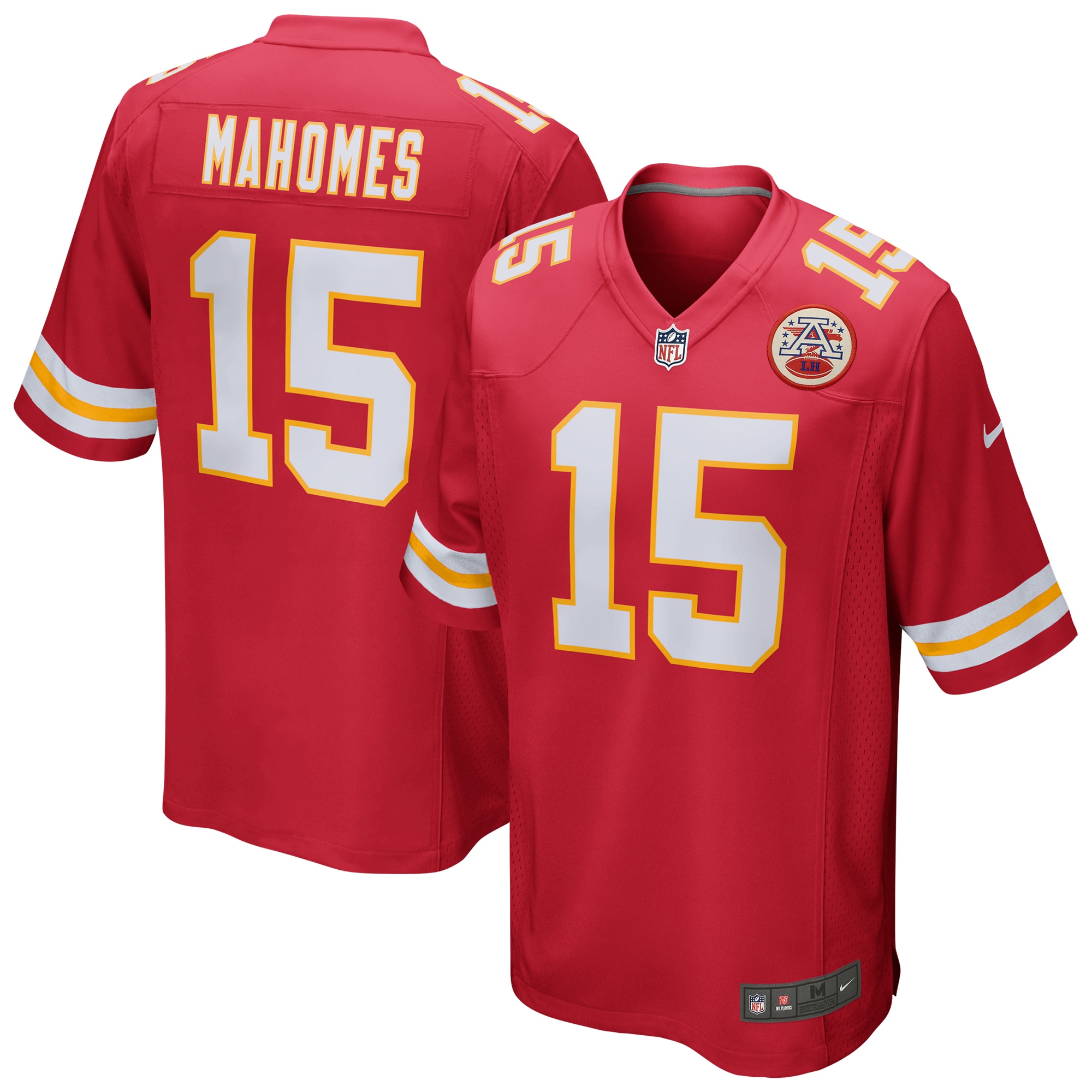 Men's Kansas City Chiefs Patrick Mahomes Red Game Jersey Js9785