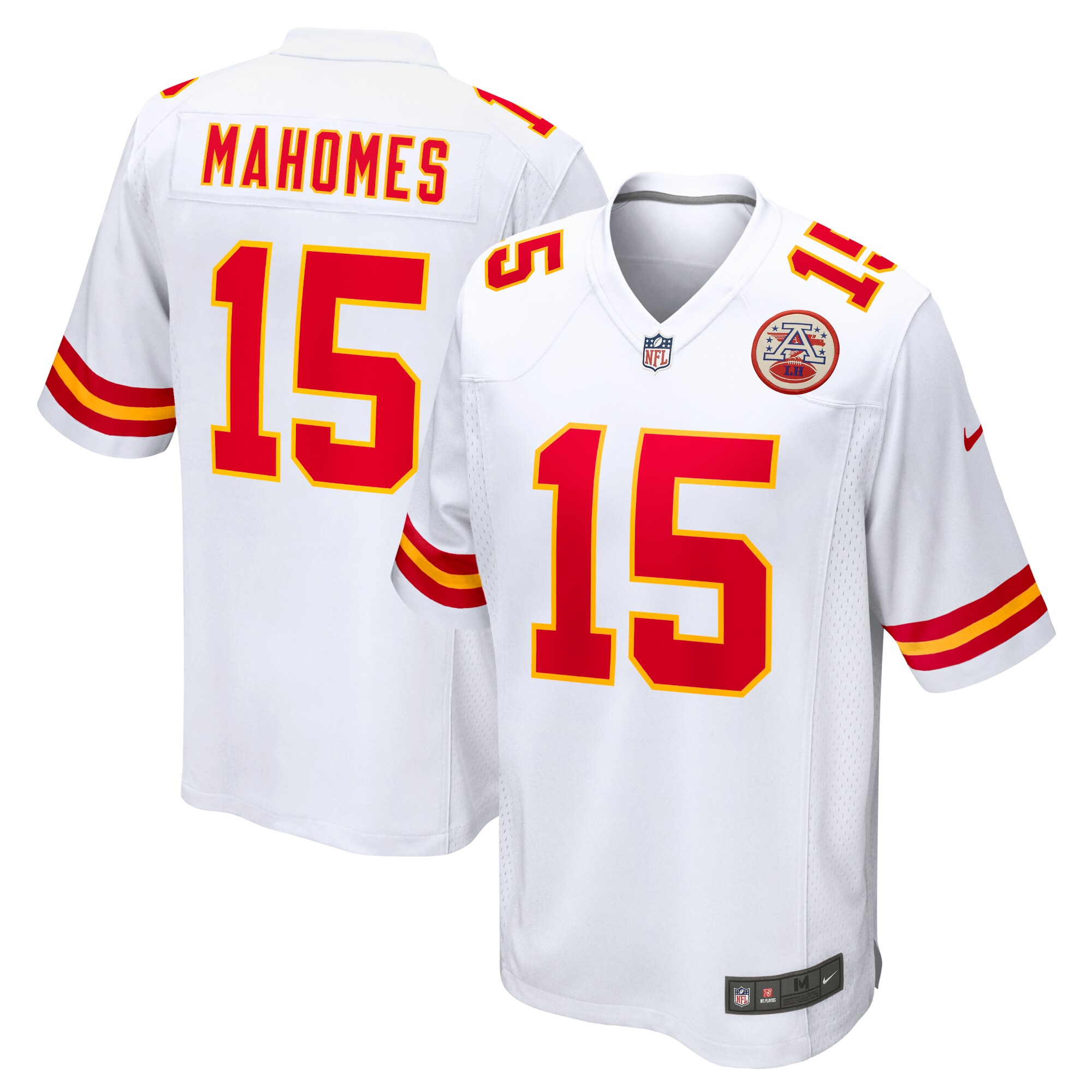 Men's Kansas City Chiefs Patrick Mahomes White Game Jersey Js1344