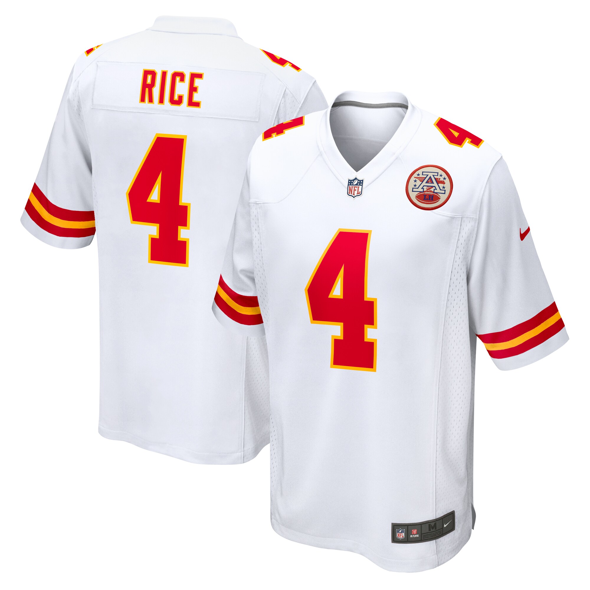Men's Kansas City Chiefs Rashee Rice White Game Jersey Js8092