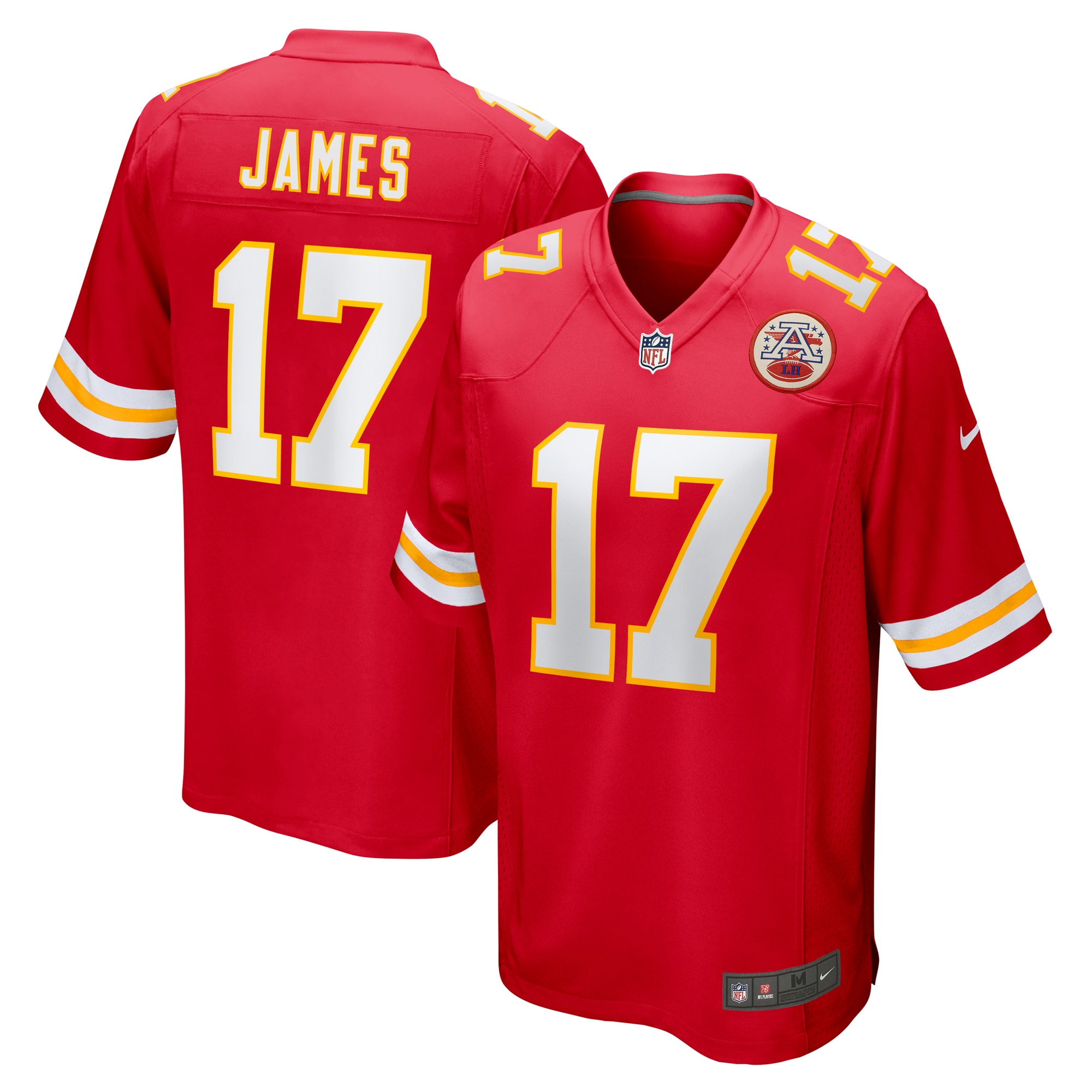 Men's Kansas City Chiefs Richie James Red Game Jersey Js1533