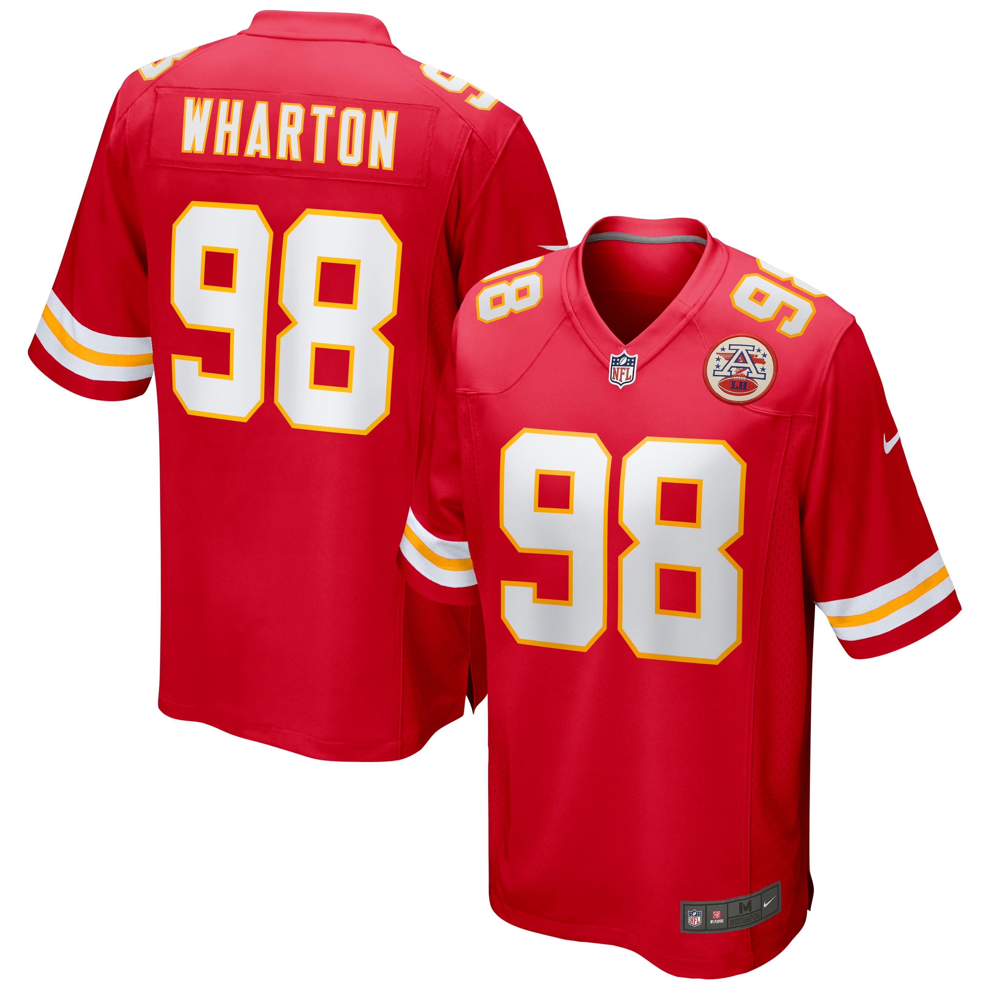 Men's Kansas City Chiefs Tershawn Wharton Red Game Jersey Js9093