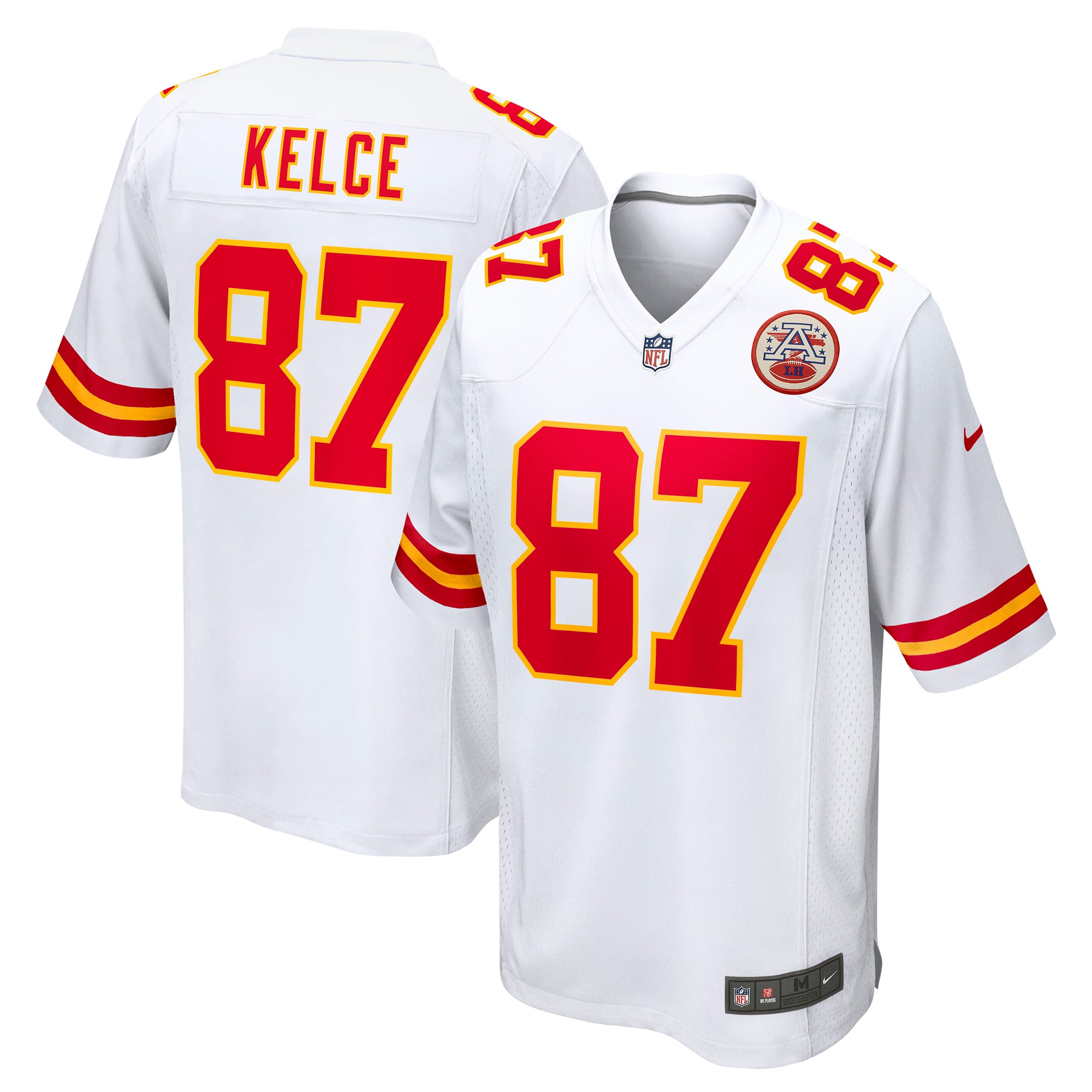 Men's Kansas City Chiefs Travis Kelce White Player Game Jersey Js5390