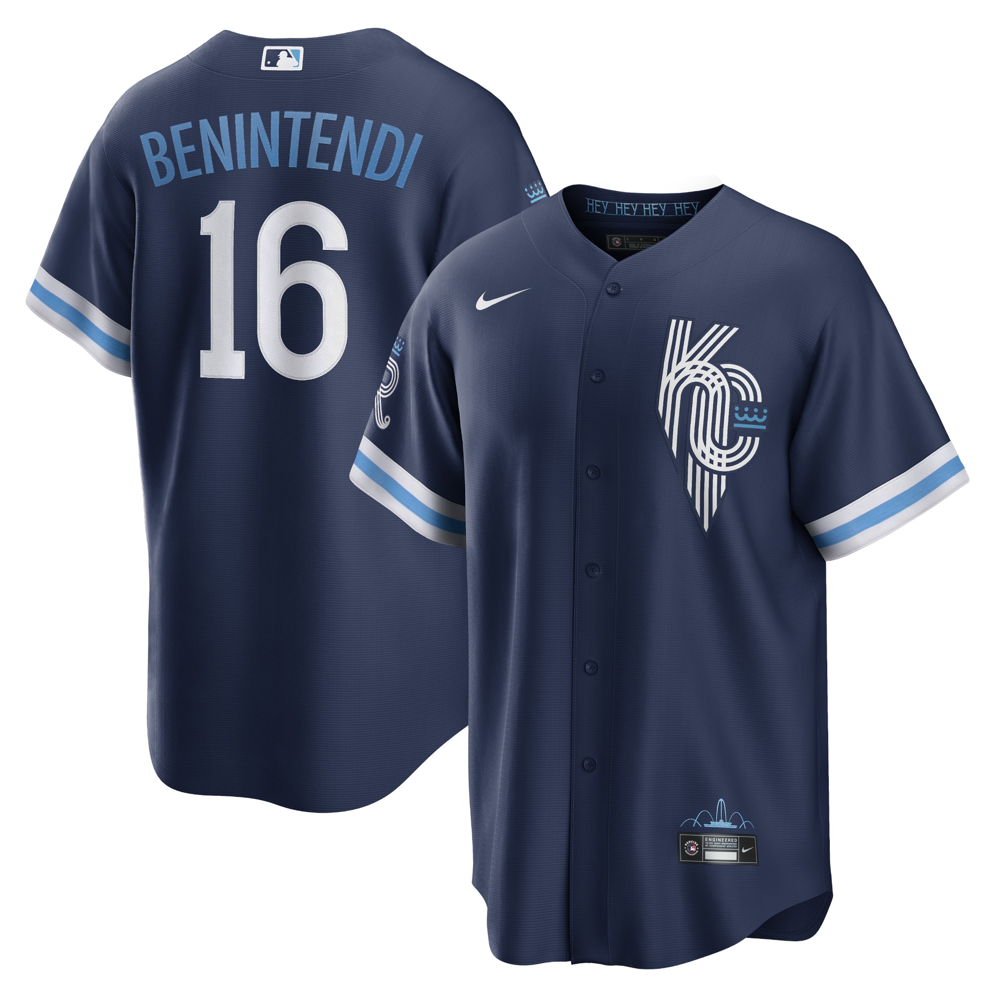 Men's Kansas City Royals Andrew Benintendi Navy City Connect Player Jersey