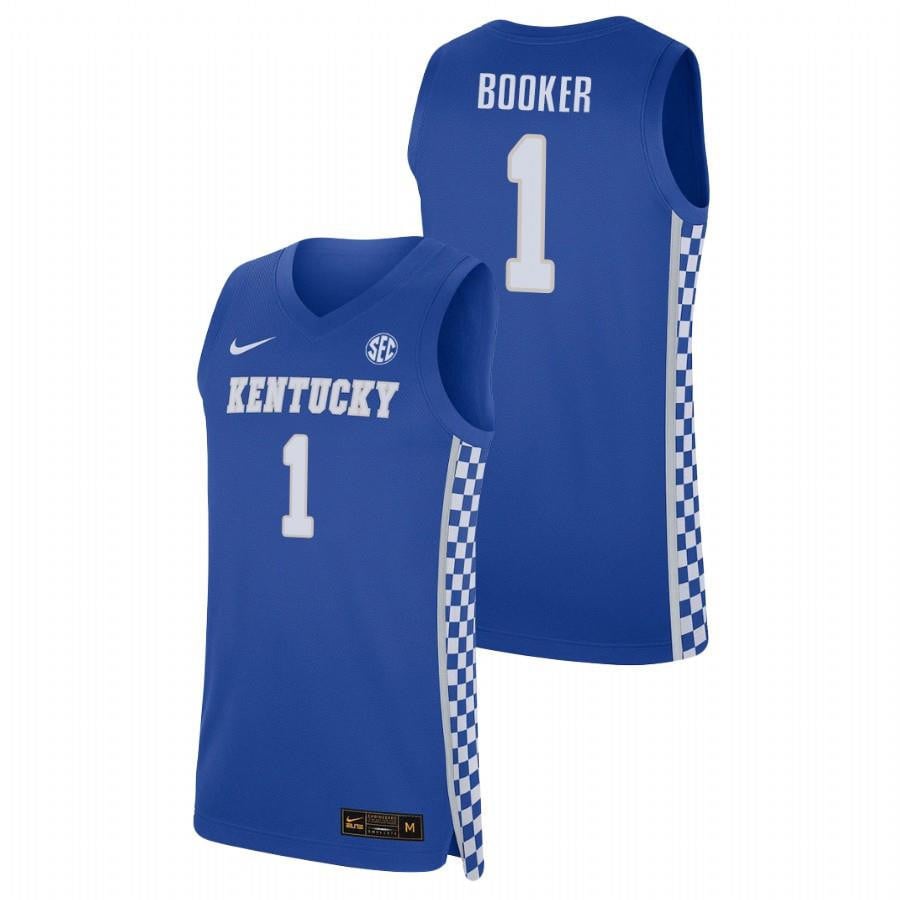 Men's Kentucky Wildcats 1 Royal Devin Booker College Basketball Jersey