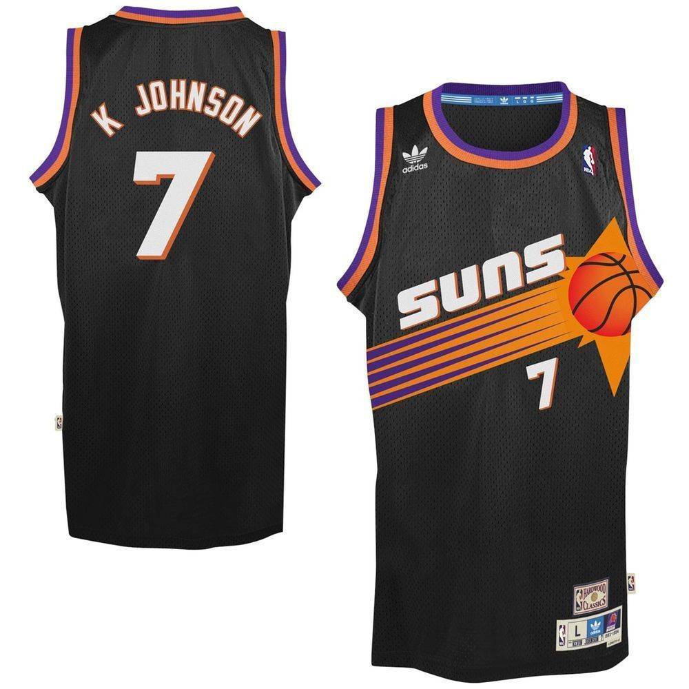 Men's Kevin Johnson Phoenix Suns Black Hardwood Classics Swingman Jersey