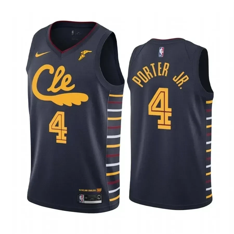 Men's Kevin Porter Jr. 4 Cleveland Cavaliers City Navy Jersey