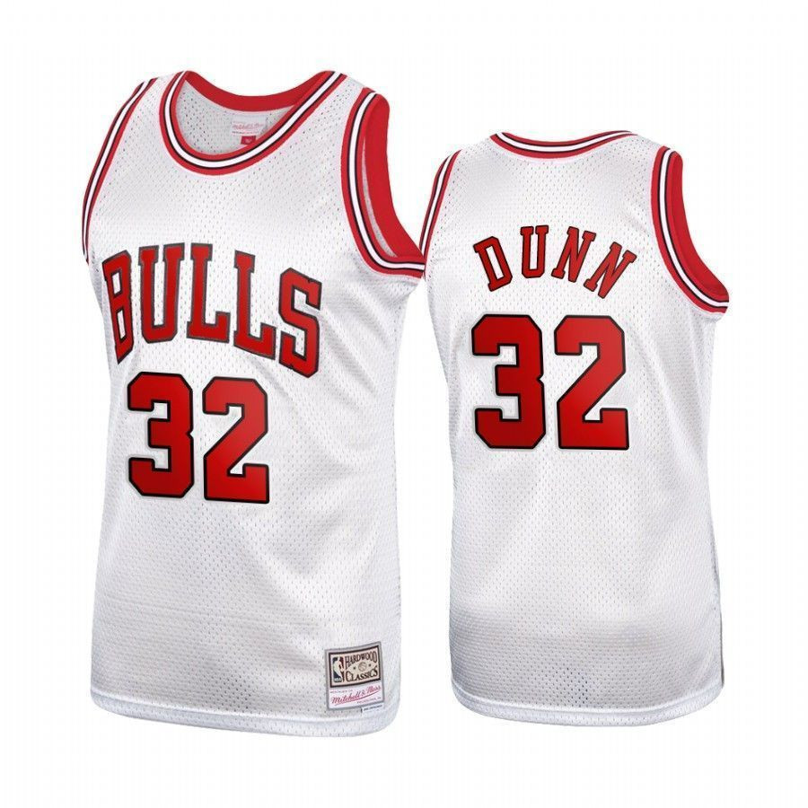 Men's Kris Dunn 32 Chicago Bulls Platinum Hardwood Classics Jersey