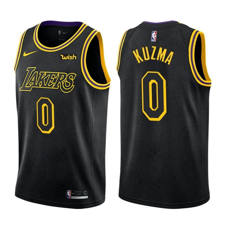 Men's Lakers Male Kyle Kuzma 0 City Edition Black Jersey