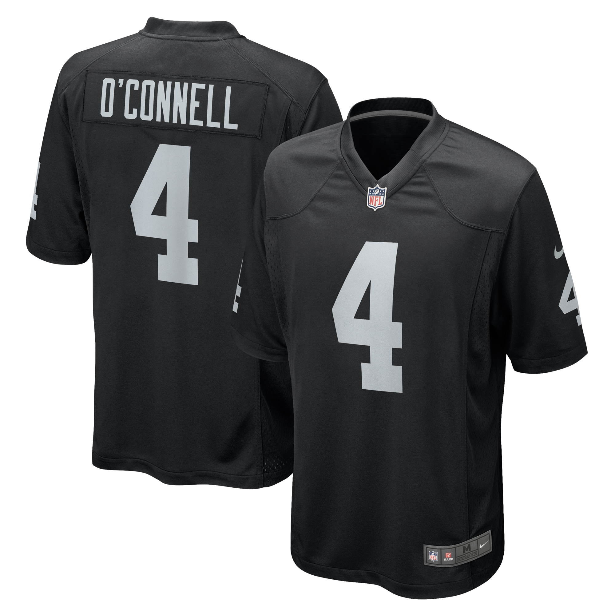 Men's Las Vegas Raiders Aidan O'connell Black Game Jersey Js3772
