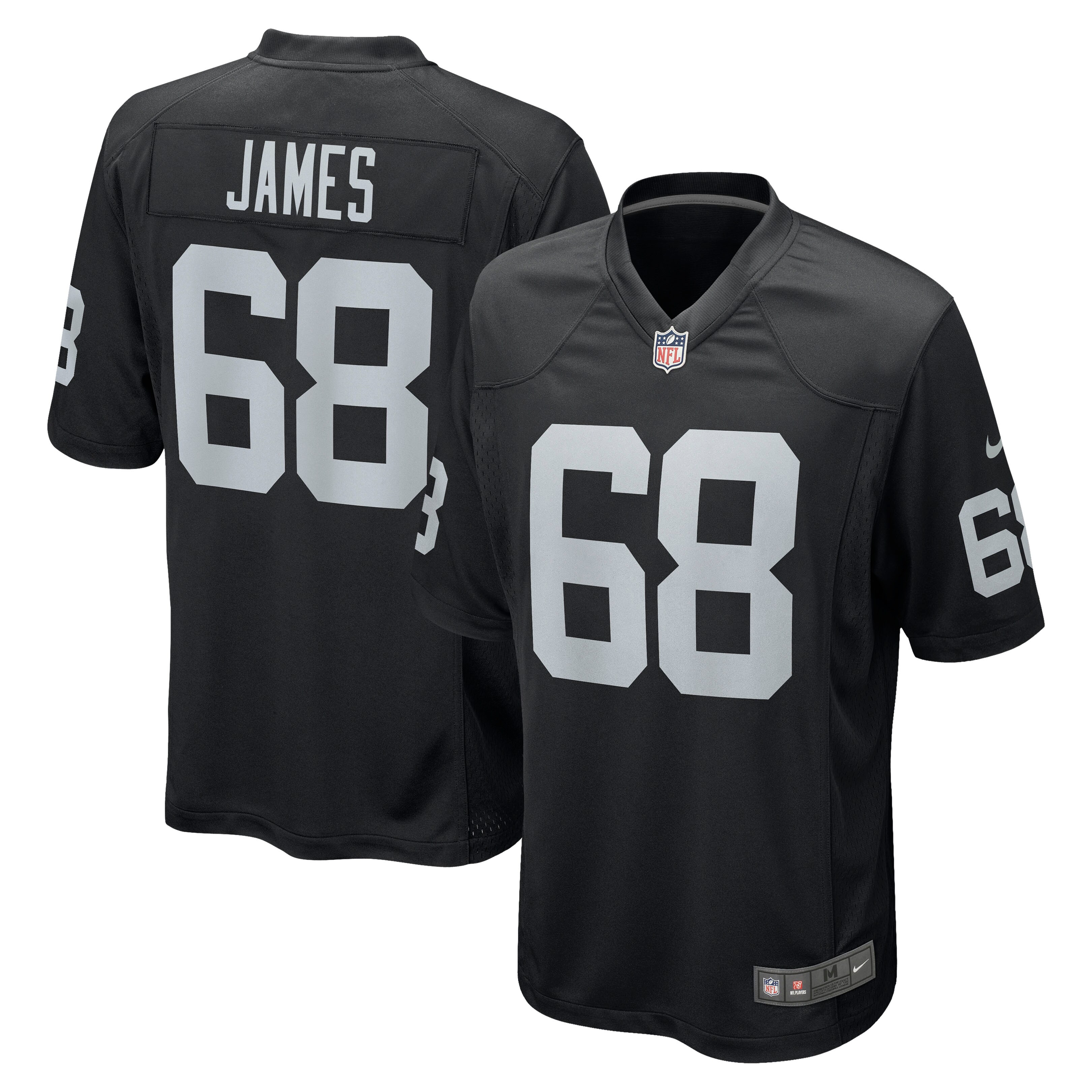 Men's Las Vegas Raiders Andre James Black Game Jersey Js4981