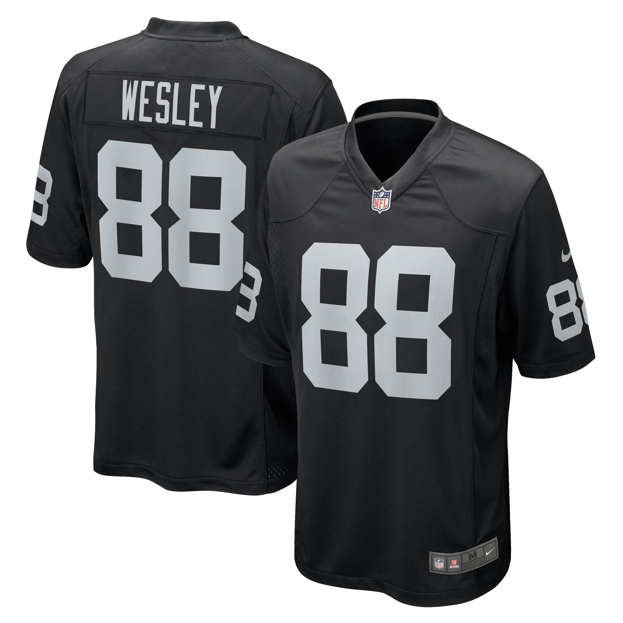 Men's Las Vegas Raiders Antoine Wesley Black Team Game Jersey Js6896
