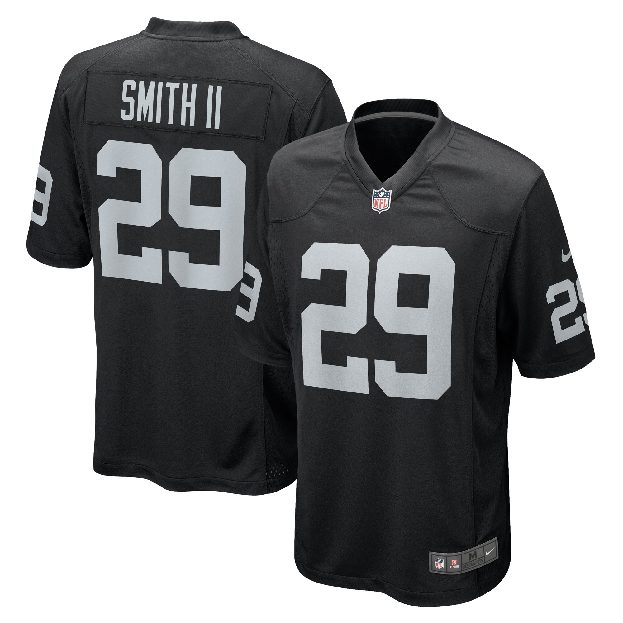 Men's Las Vegas Raiders Christopher Smith Ii Black Team Game Jersey Js5512