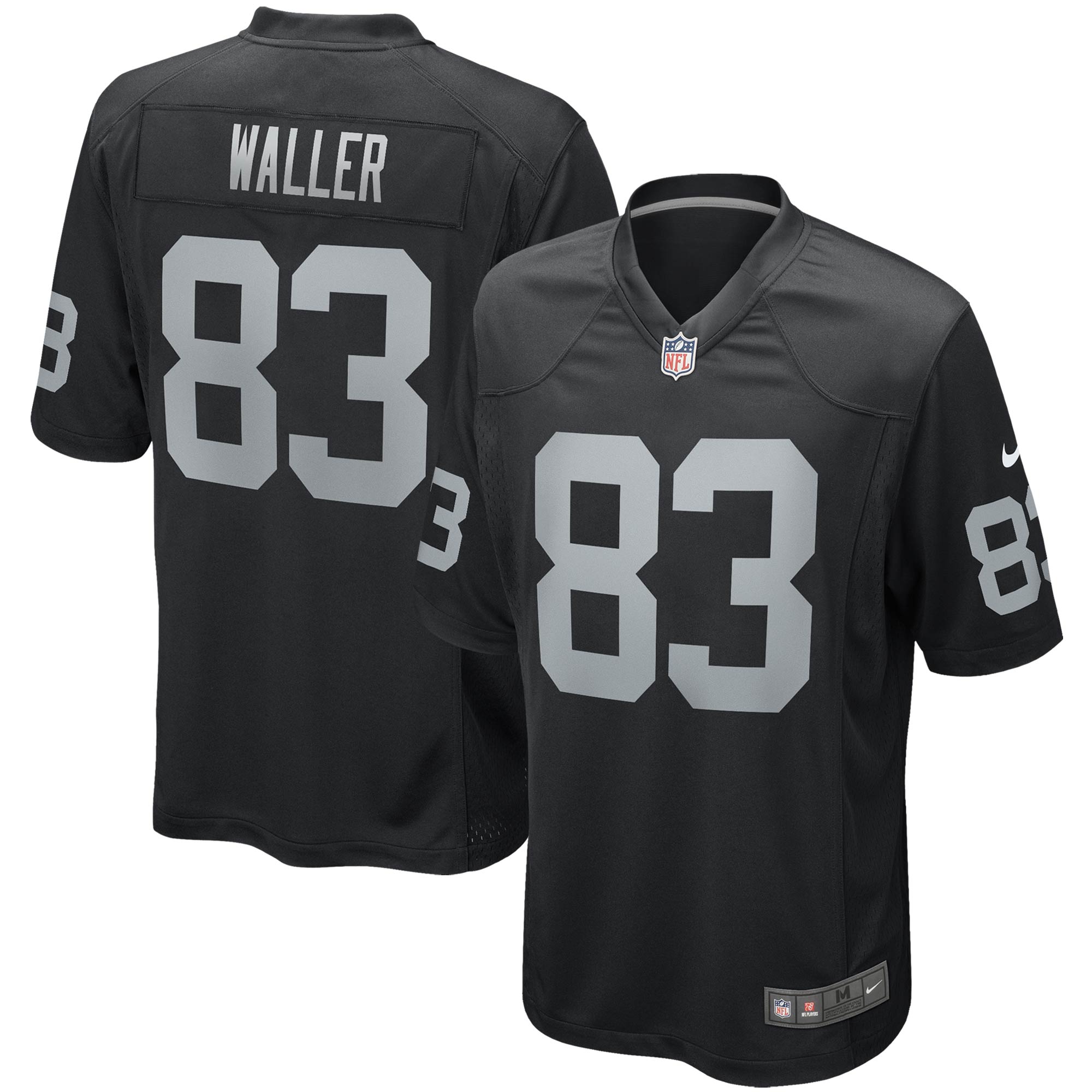 Men's Las Vegas Raiders Darren Waller Black Game Player Jersey Js8132