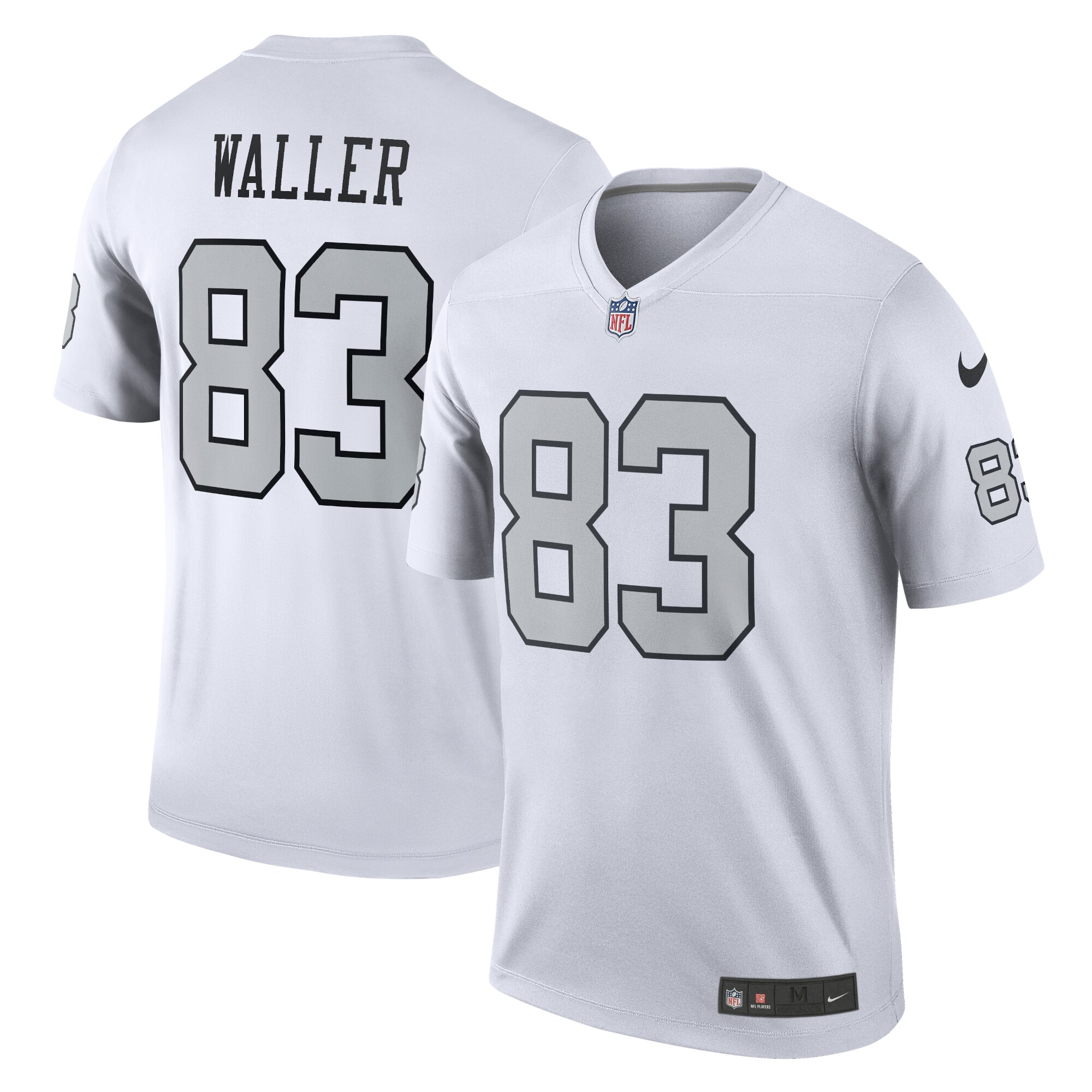 Men's Las Vegas Raiders Darren Waller White Alternate Legend Player Performance Top Js3455