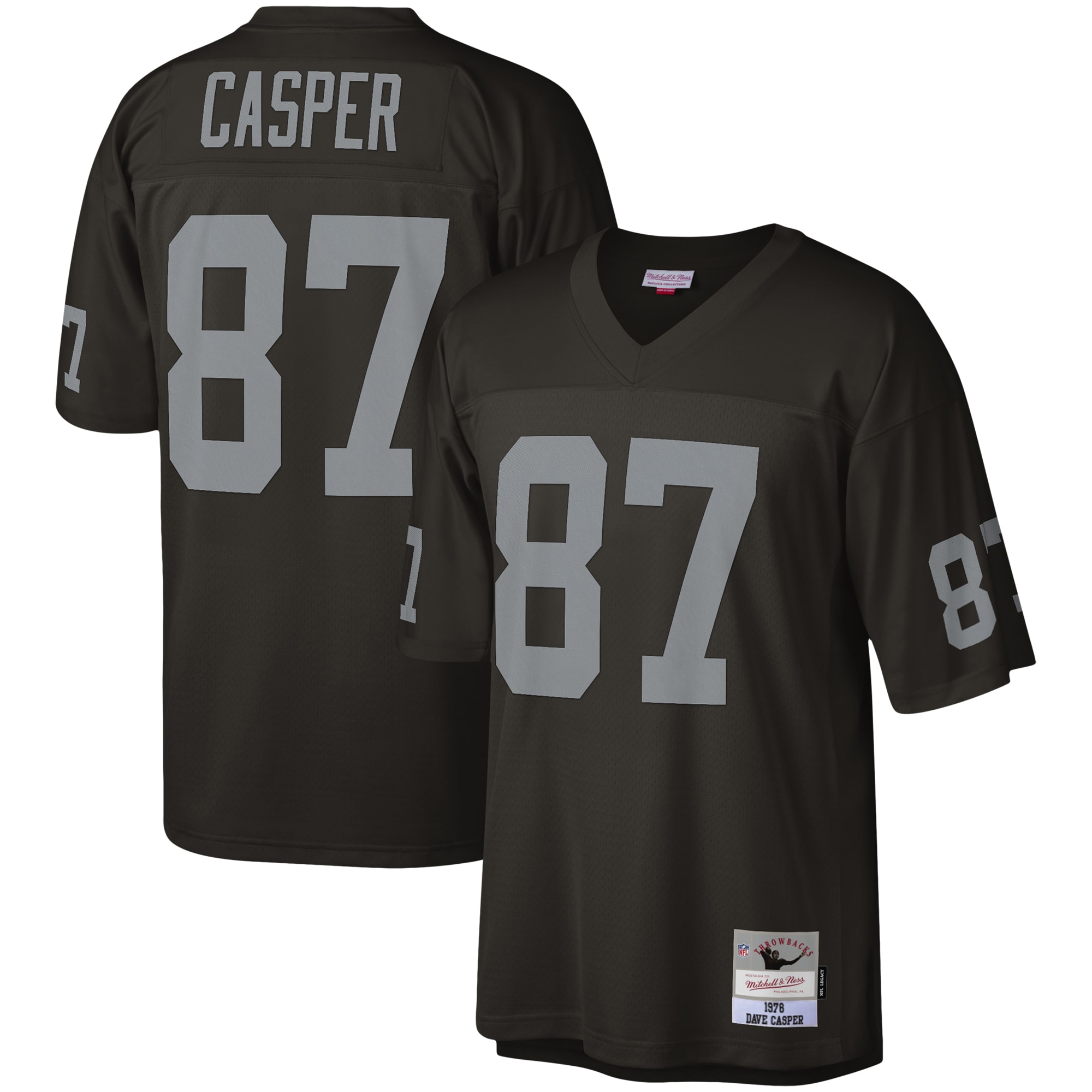 Men's Las Vegas Raiders Dave Casper Mitchell & Ness Black Legacy Jersey Js7753