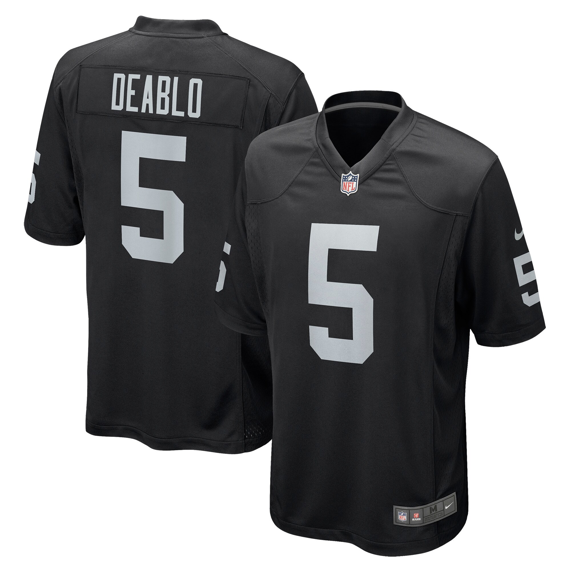 Men's Las Vegas Raiders Divine Deablo Black Player Game Jersey Js6056