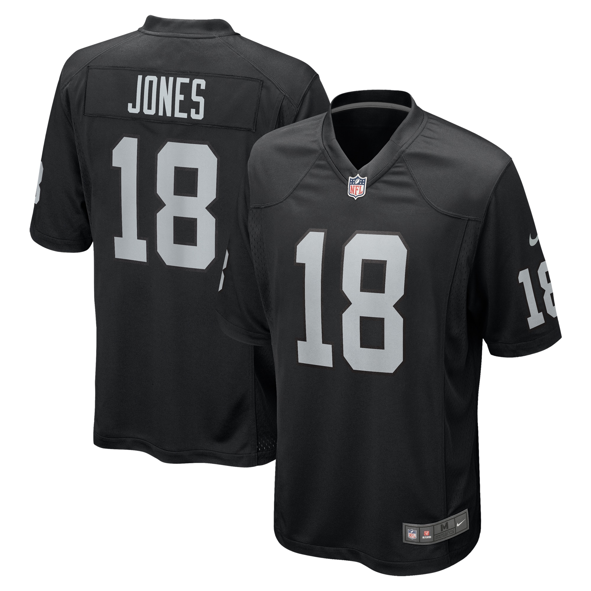 Men's Las Vegas Raiders Jack Jones Black Team Game Jersey Js7522