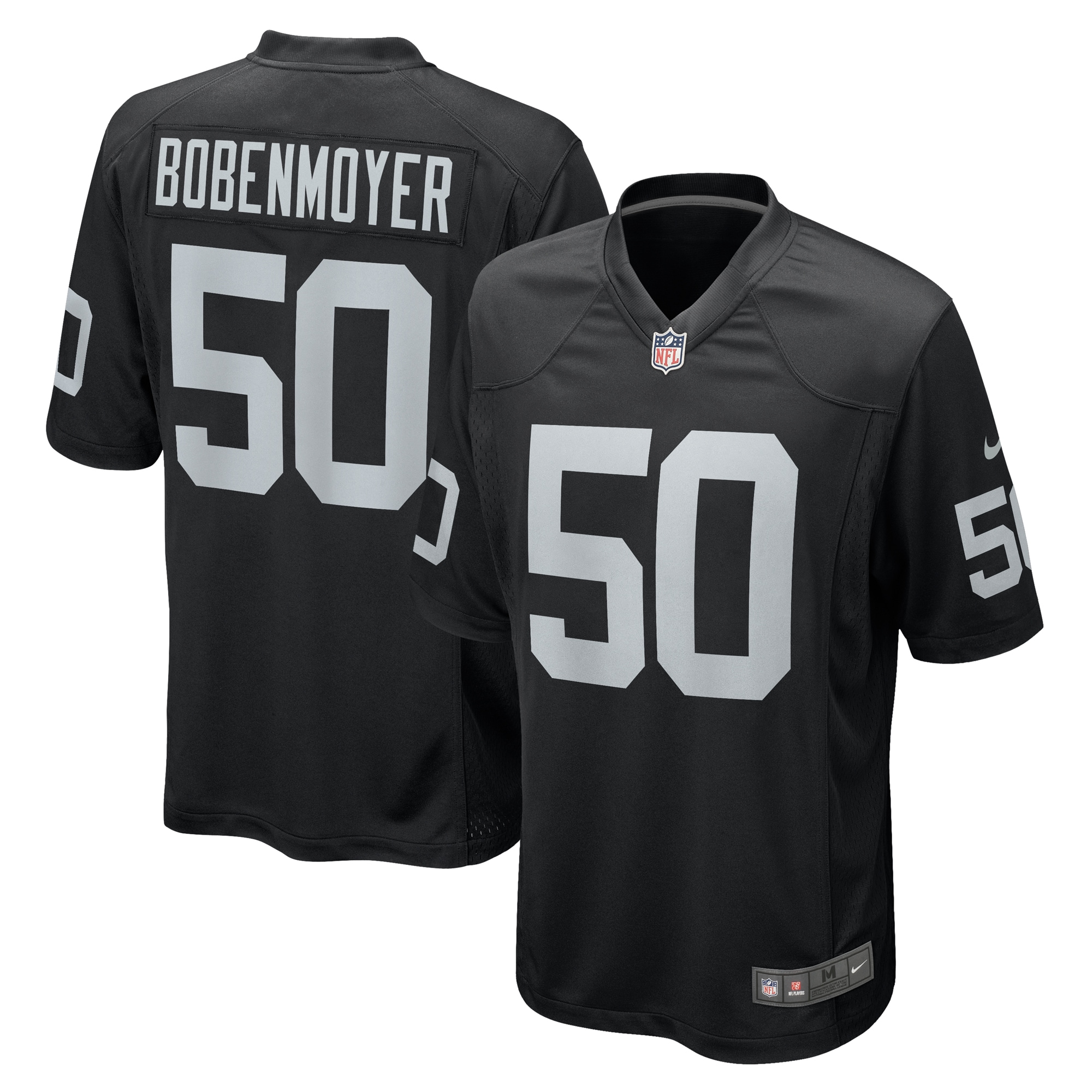 Men's Las Vegas Raiders Jacob Bobenmoyer Black Game Player Jersey Js9425