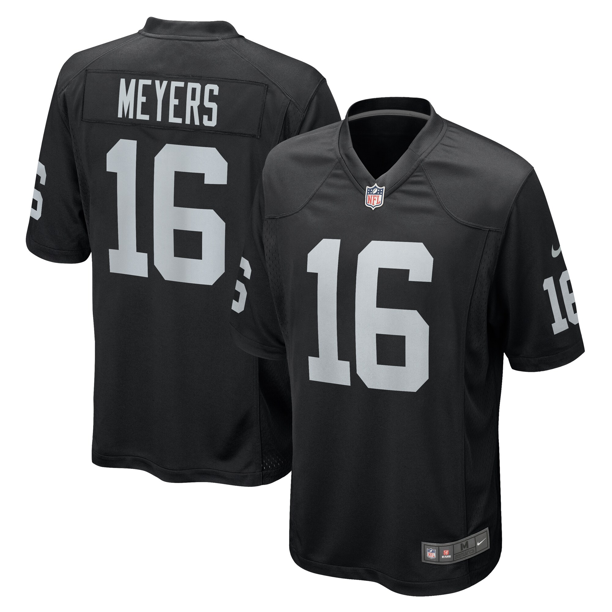 Men's Las Vegas Raiders Jakobi Meyers Black Game Player Jersey Js6625