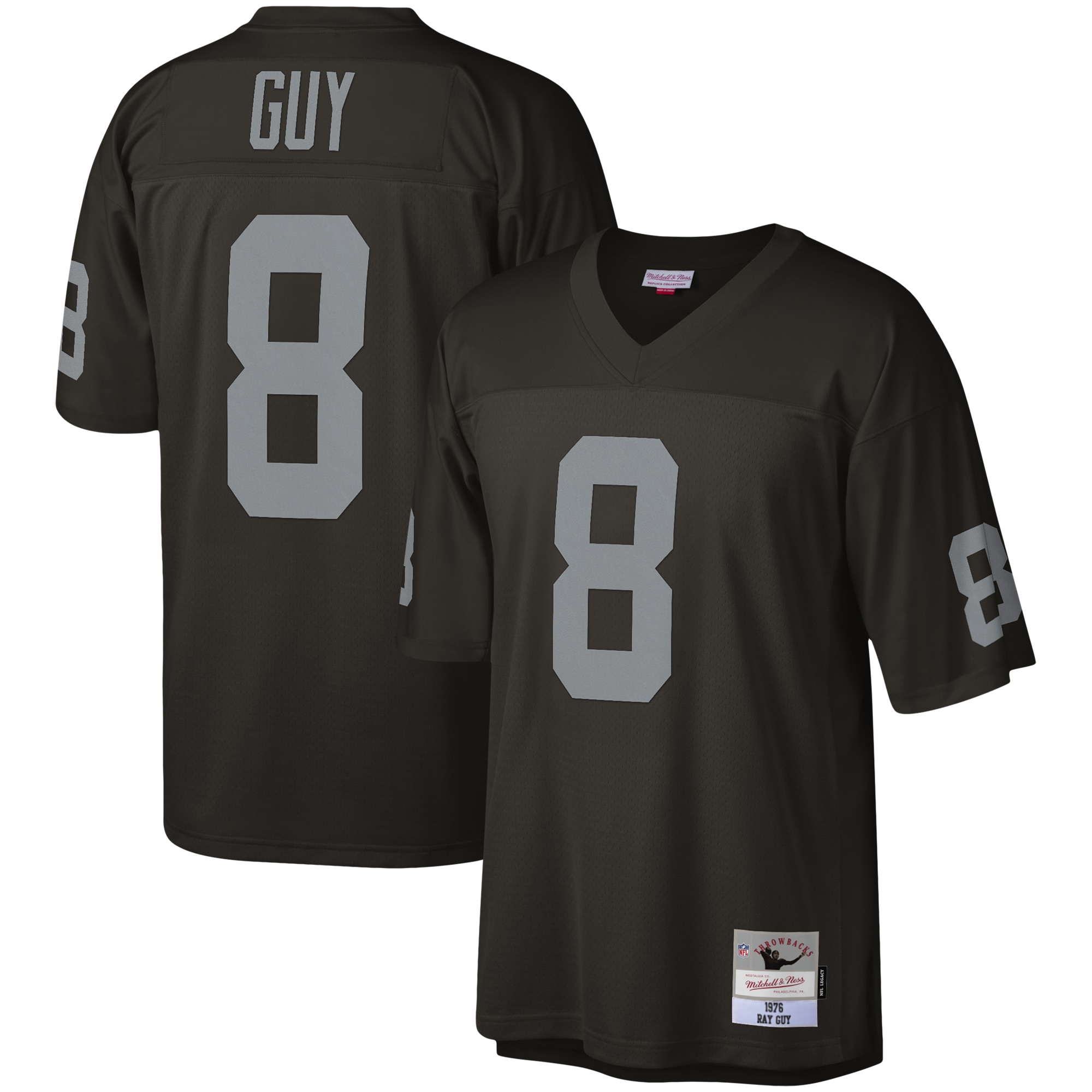 Men's Las Vegas Raiders Ray Guy Mitchell & Ness Black Legacy Jersey Js5606