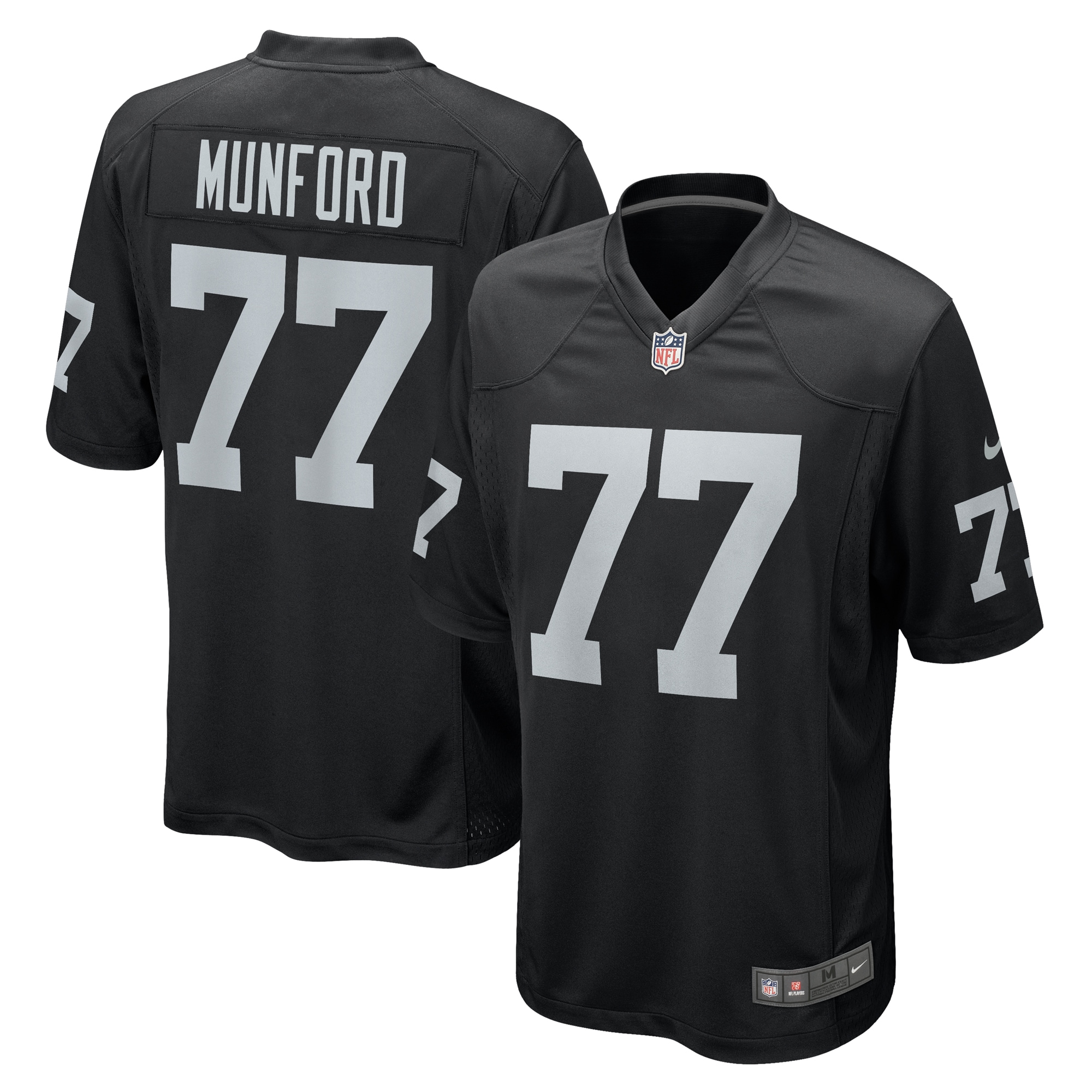 Men's Las Vegas Raiders Thayer Munford Jr. Black Team Game Jersey Js9402
