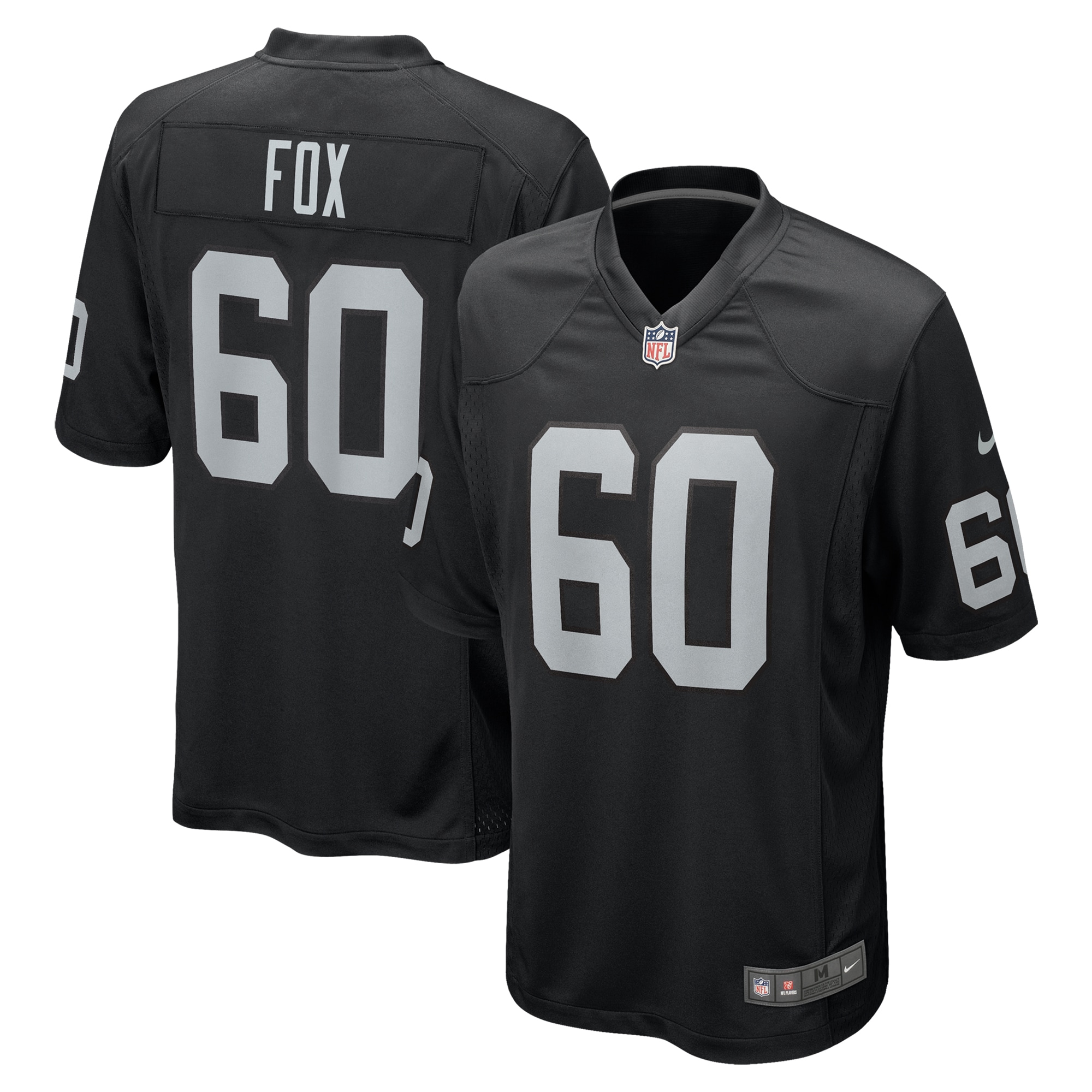 Men's Las Vegas Raiders Tomari Fox Black Team Game Jersey Js9686