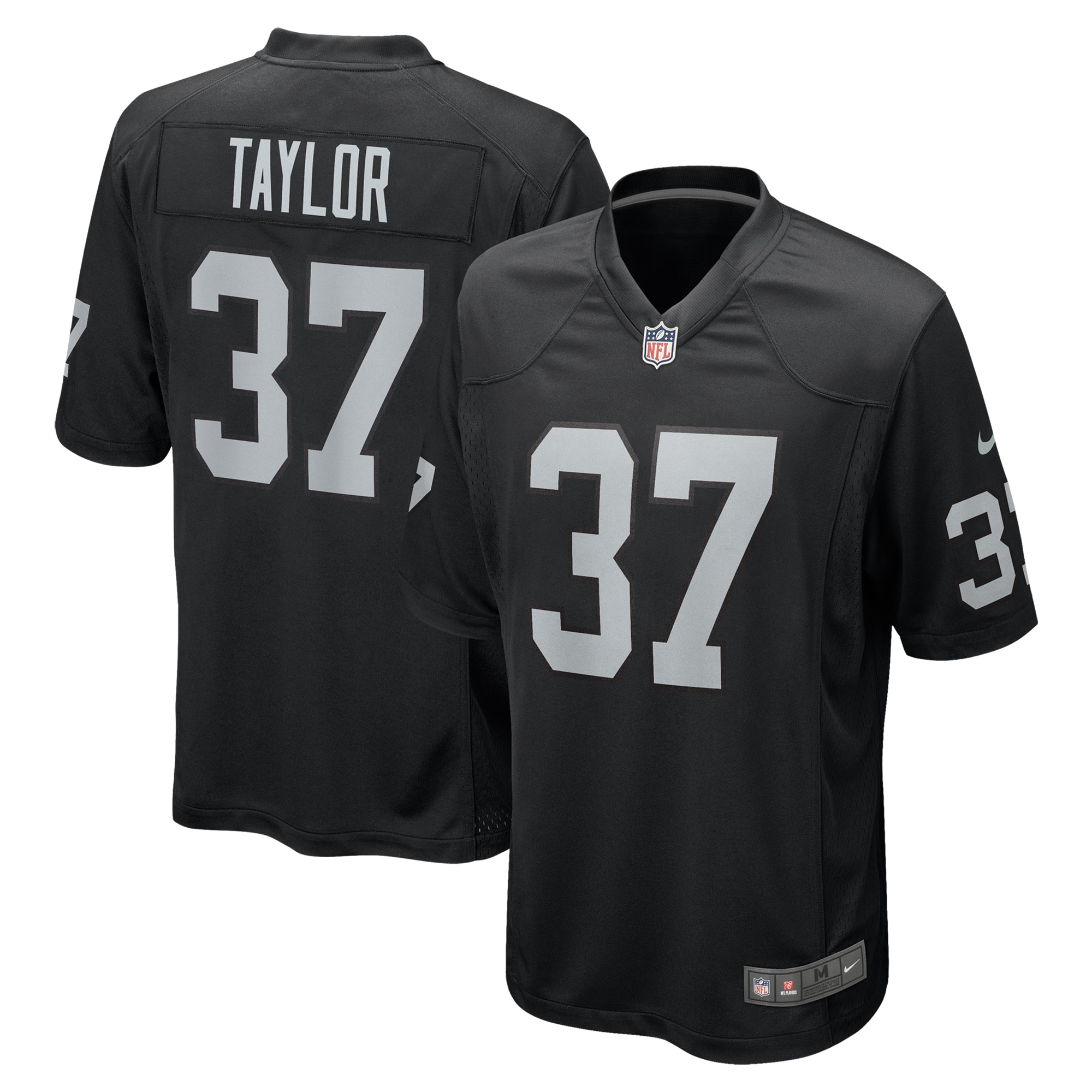 Men's Las Vegas Raiders Trey Taylor Black Team Game Jersey Js7688
