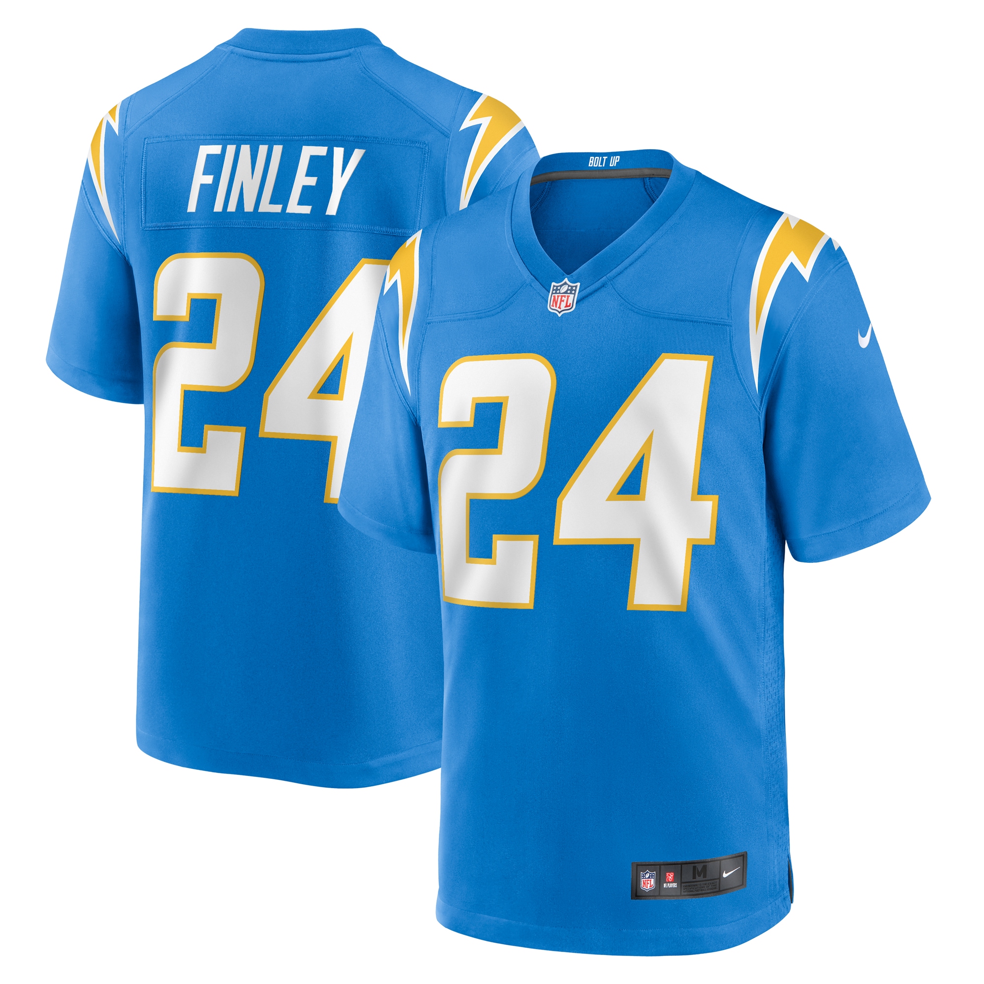 Men's Los Angeles Chargers Aj Finley Powder Blue Team Game Jersey Js4677