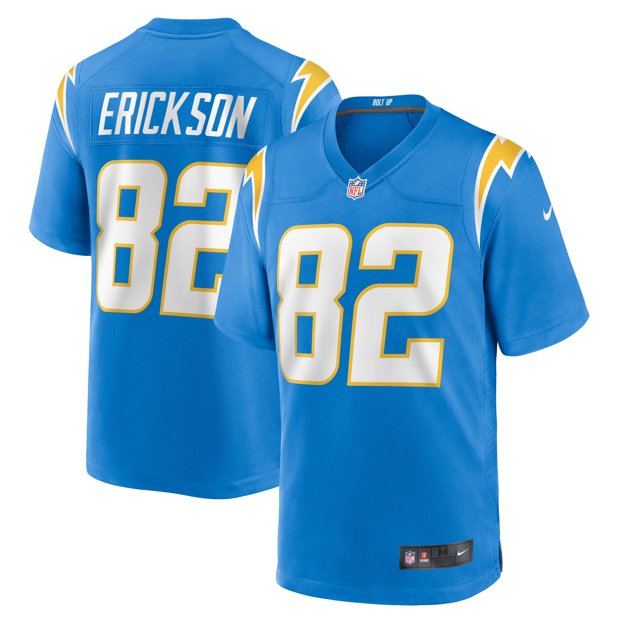 Men's Los Angeles Chargers Alex Erickson Powder Blue Team Game Jersey Js2978