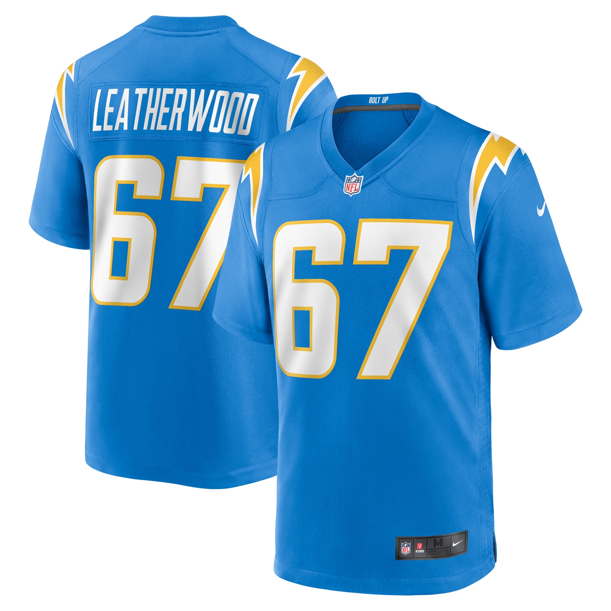 Men's Los Angeles Chargers Alex Leatherwood Powder Blue Team Game Jersey Js1410