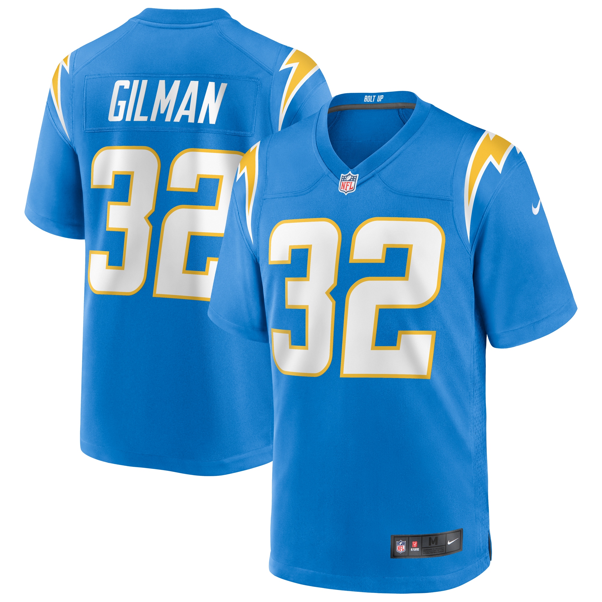 Men's Los Angeles Chargers Alohi Gilman Powder Blue Game Jersey Js9691