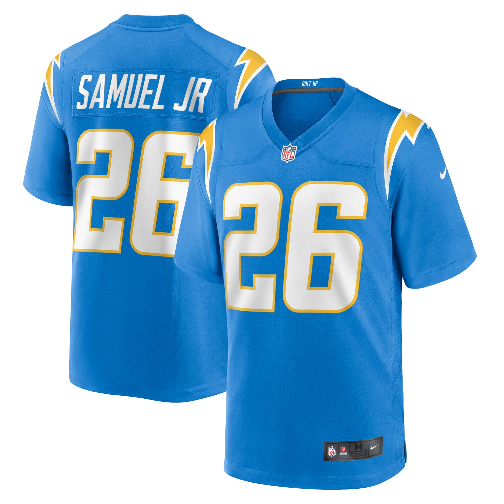 Men's Los Angeles Chargers Asante Samuel Jr. Powder Blue Game Player Jersey Js7259