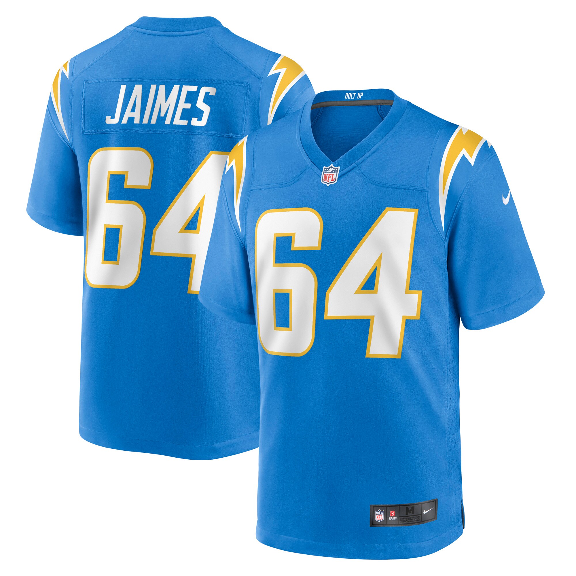 Men's Los Angeles Chargers Brenden Jaimes Powder Blue Game Jersey Js5306
