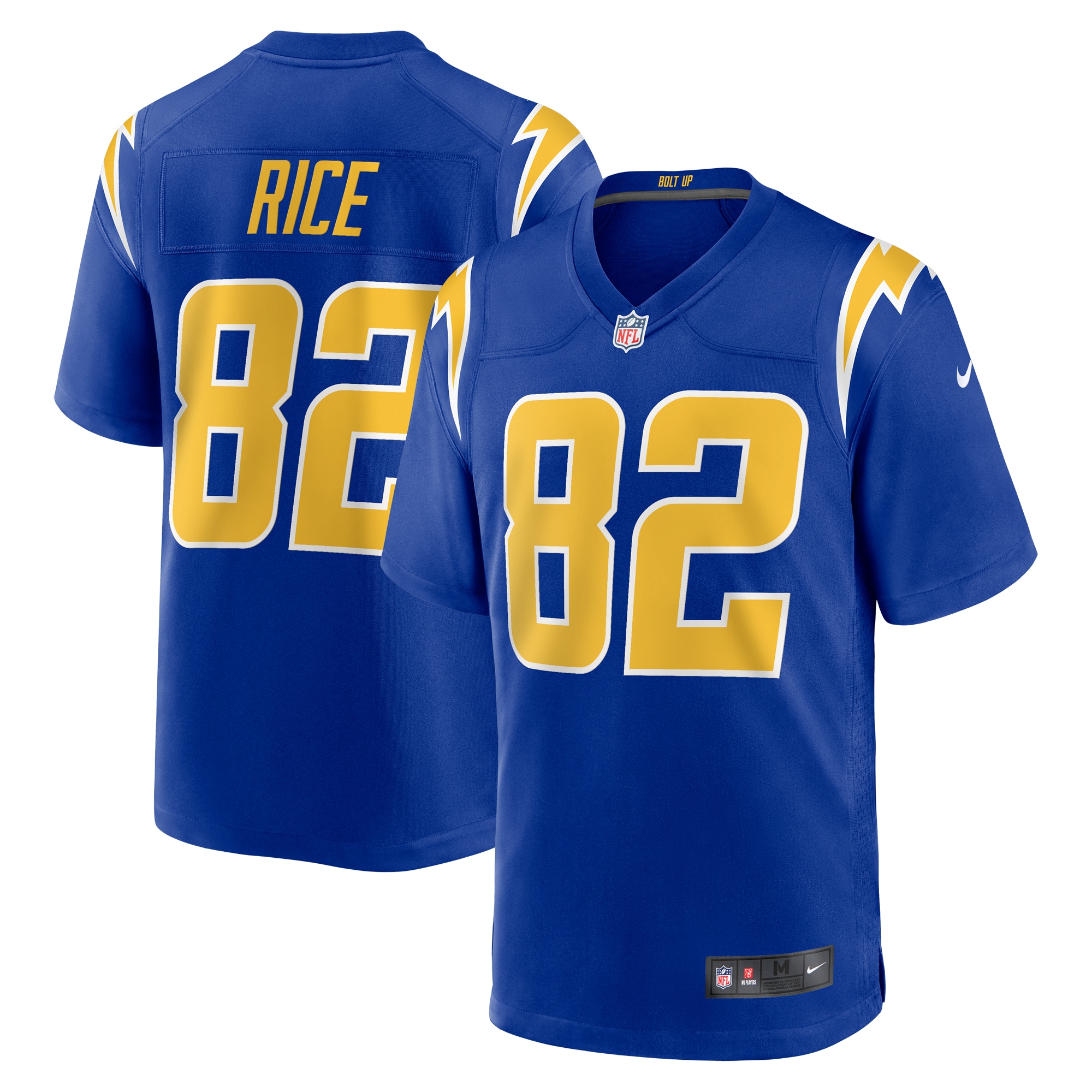 Men's Los Angeles Chargers Brenden Rice Royal 2nd Alternate Game Player Jersey Js5309