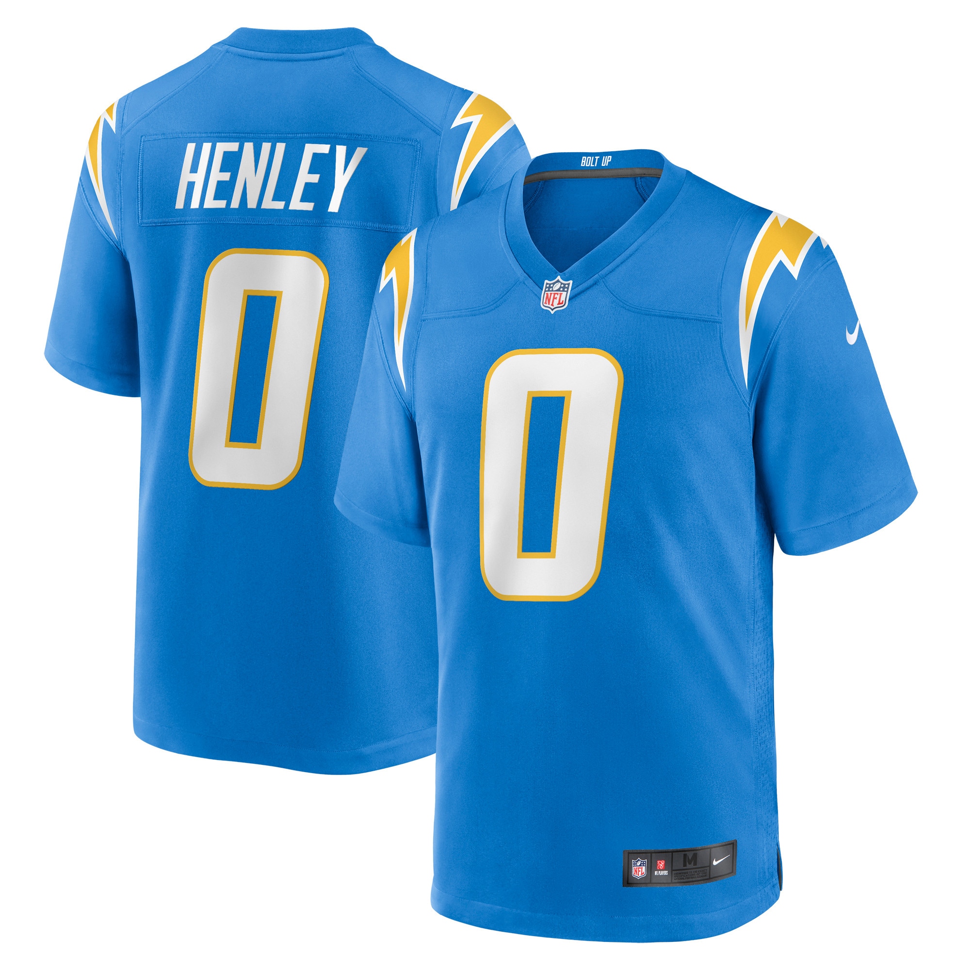 Men's Los Angeles Chargers Daiyan Henley Powder Blue Team Game Jersey Js9679