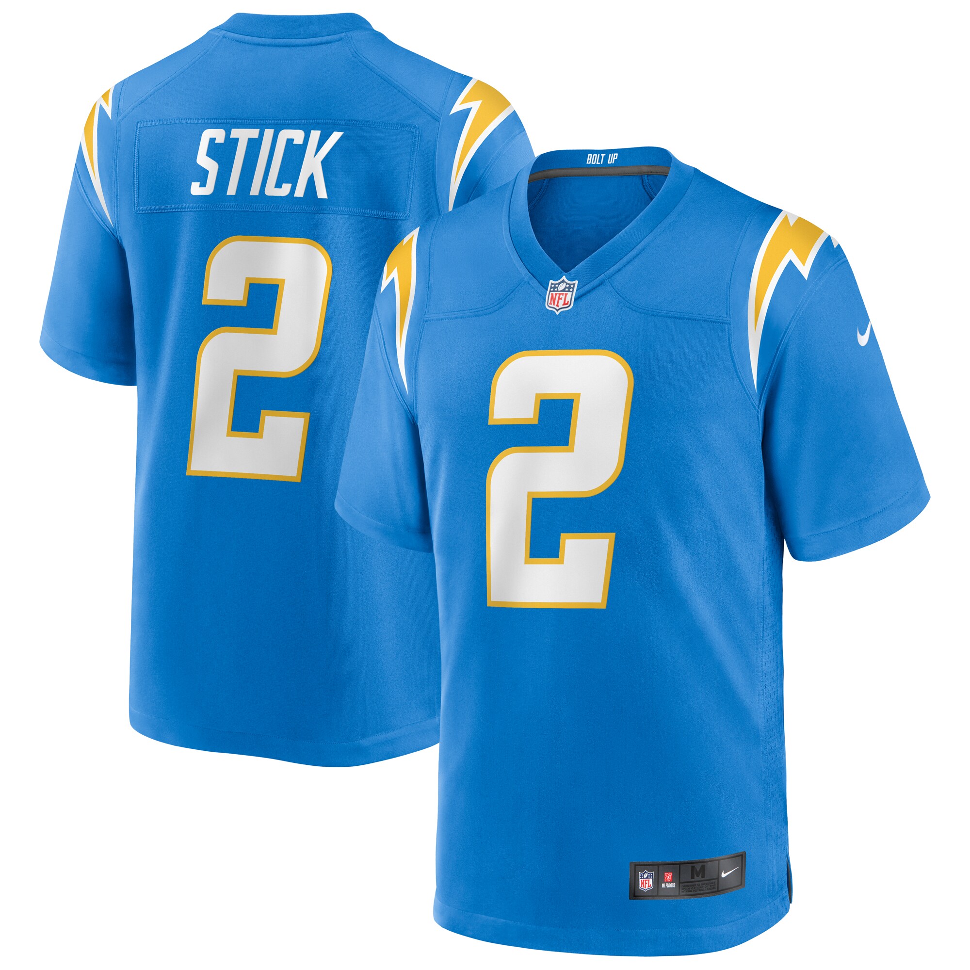 Men's Los Angeles Chargers Easton Stick Powder Blue Game Jersey Js6079